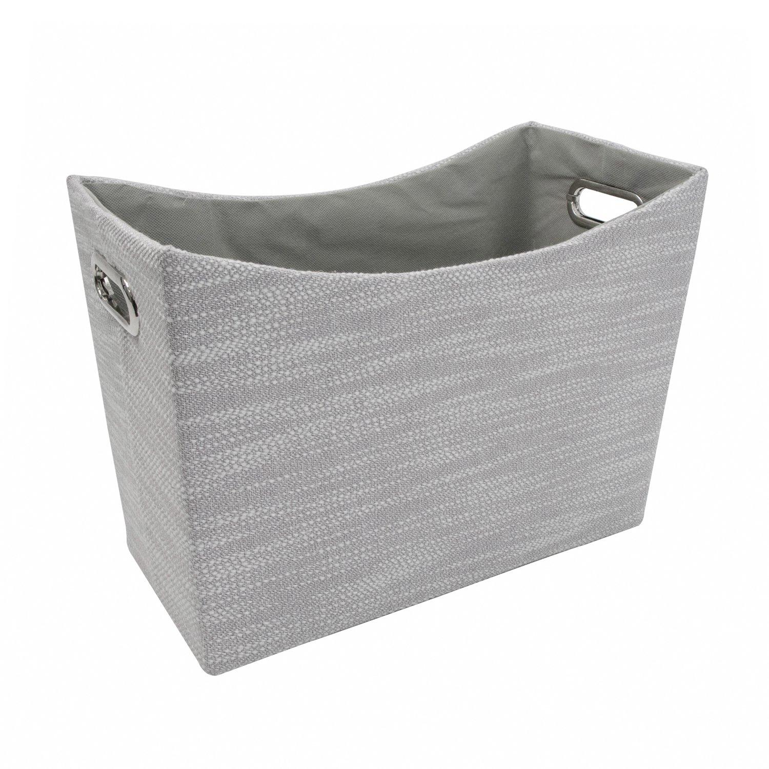 Grey - JVL - Serena Magazine Storage Holder Home Organisat - 1