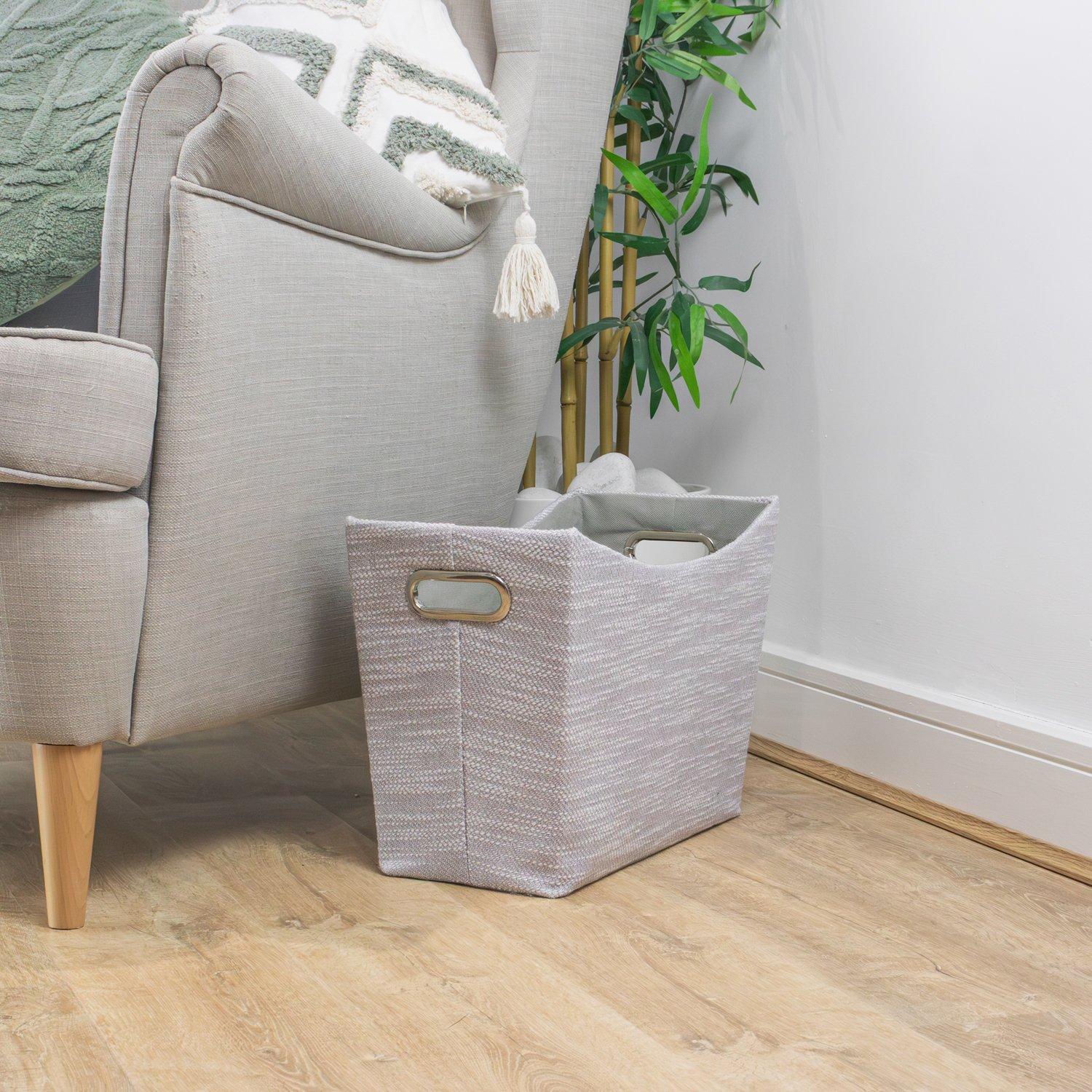 Grey - JVL - Serena Magazine Storage Holder Home Organisat - 6