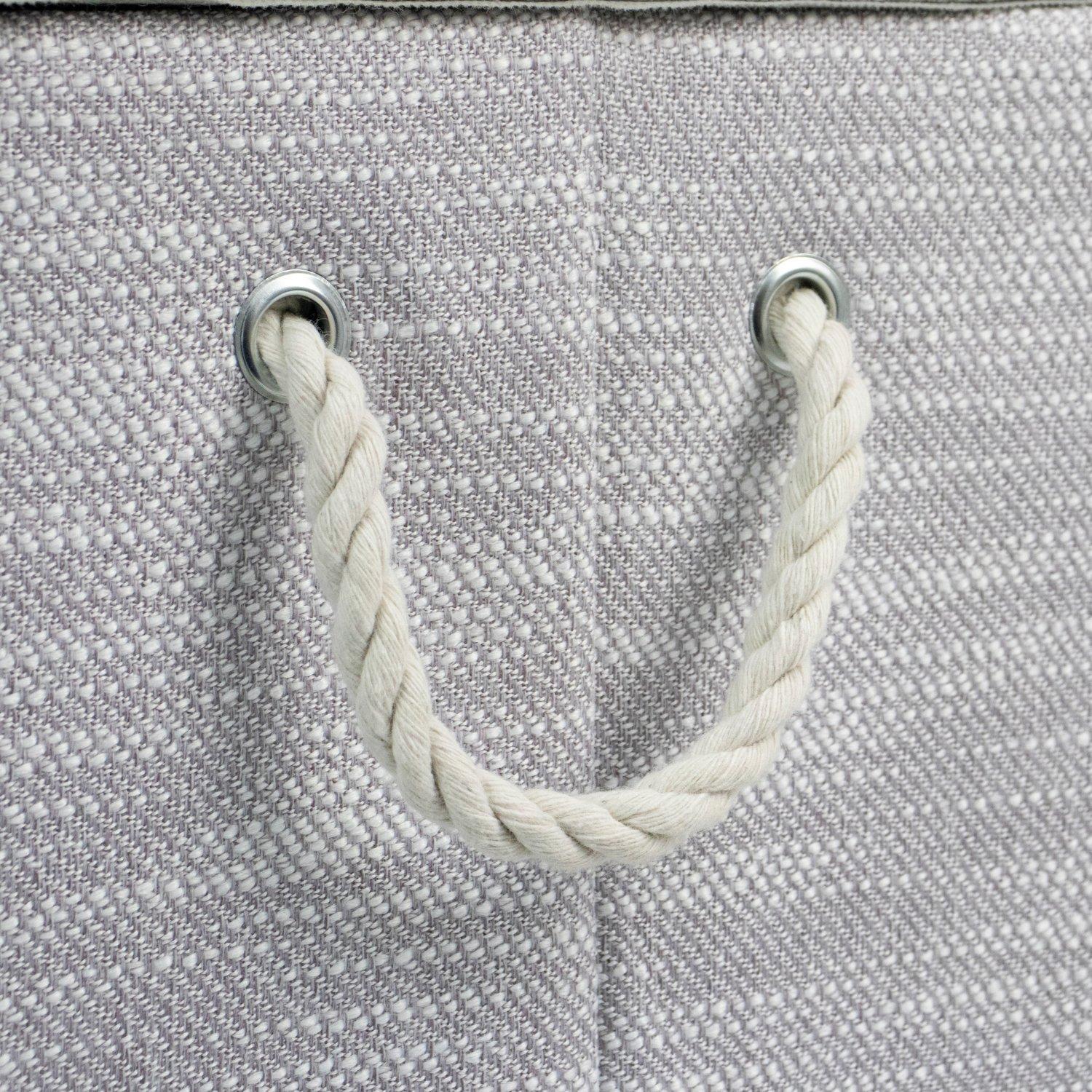 Grey - JVL - Serena Foldable Laundry Hamper with Lid, Home - 5