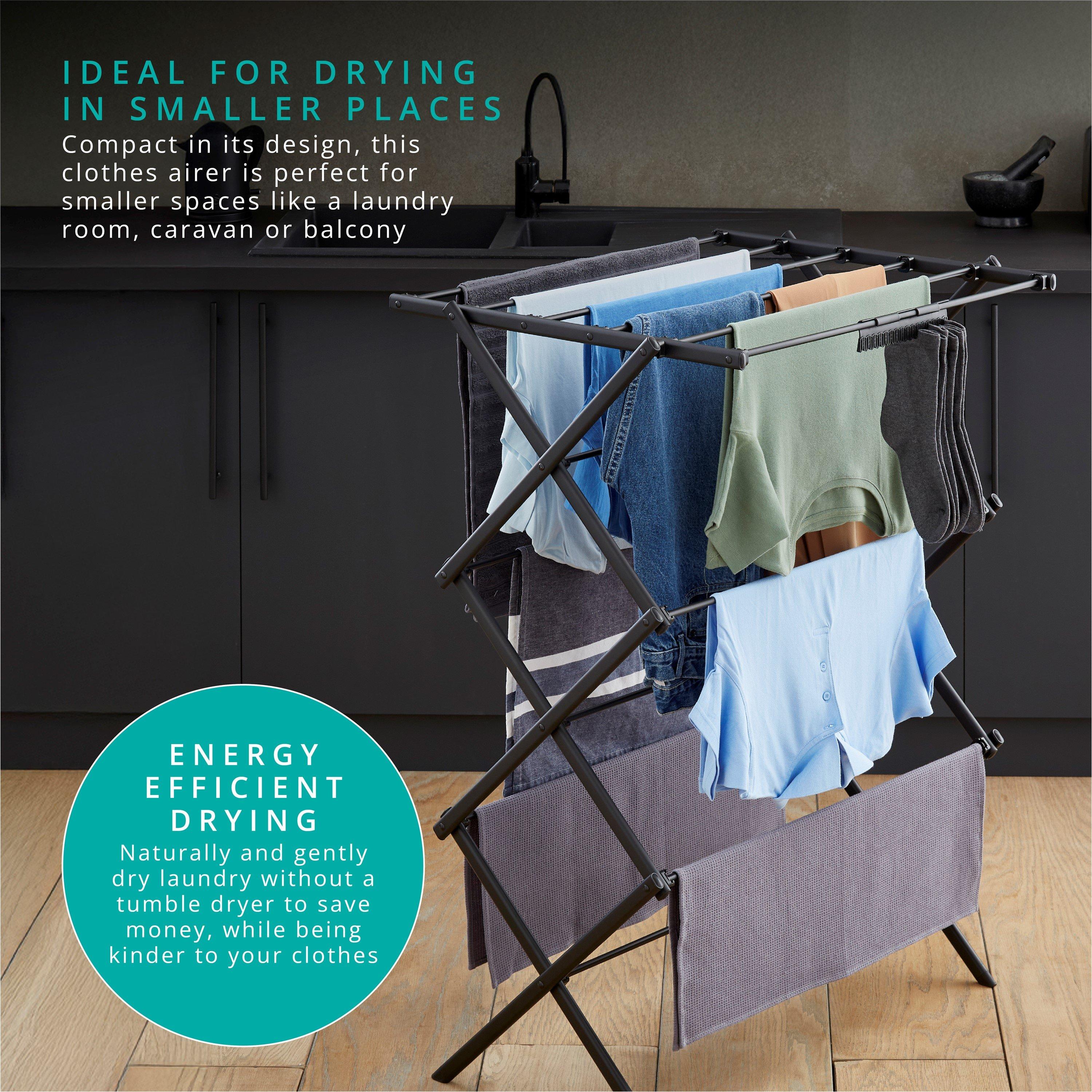 None - Swan - Stealth Ultra-Compact 3-Tier Concertina Airer - 4