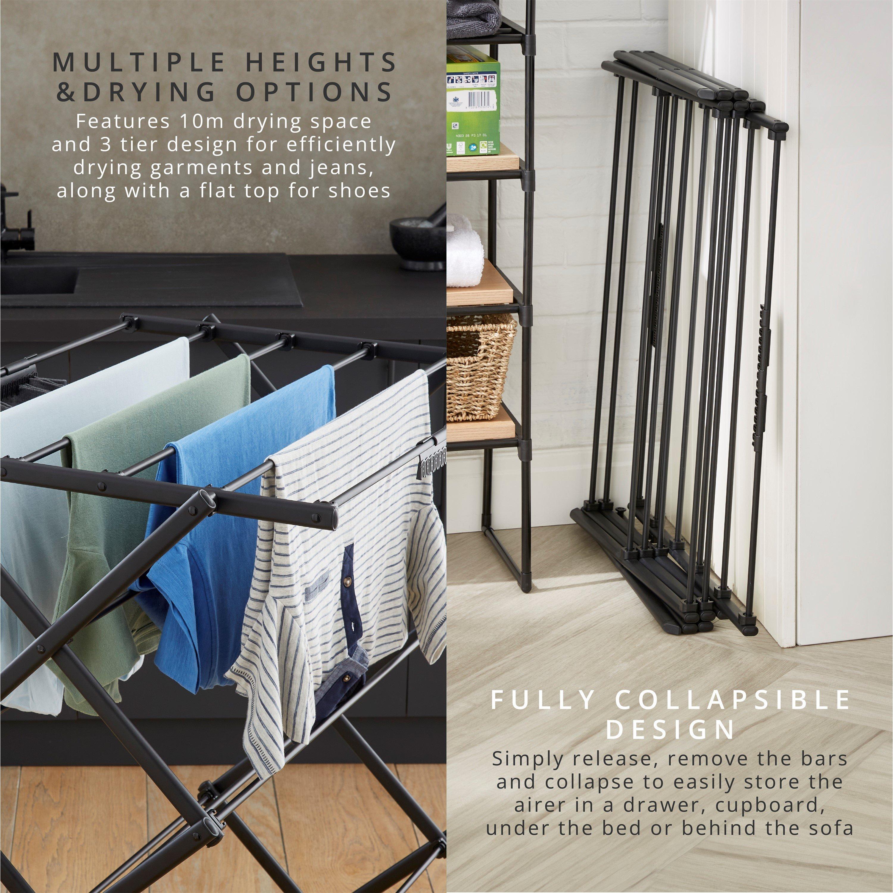 None - Swan - Stealth Ultra-Compact 3-Tier Concertina Airer - 5