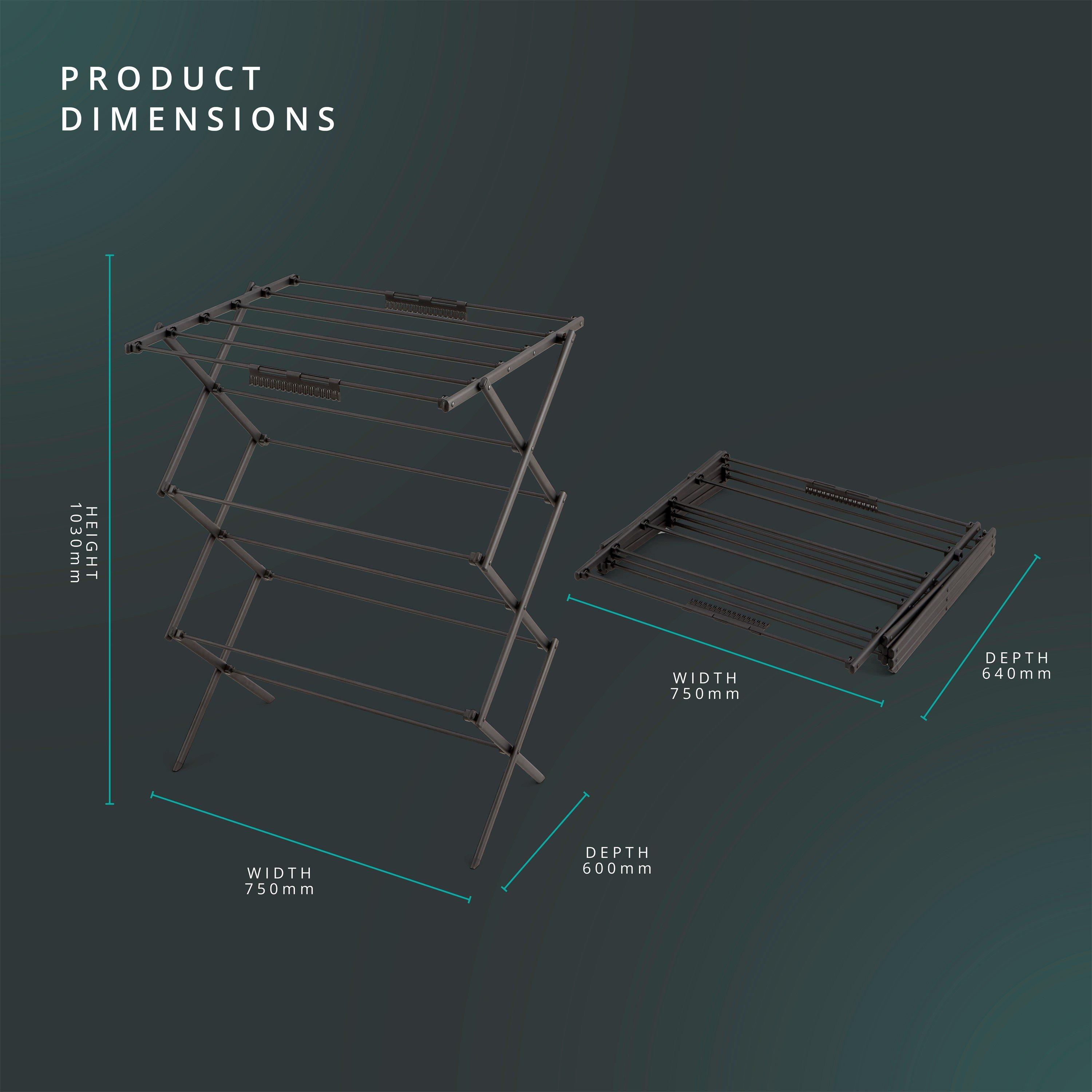 None - Swan - Stealth Ultra-Compact 3-Tier Concertina Airer - 7