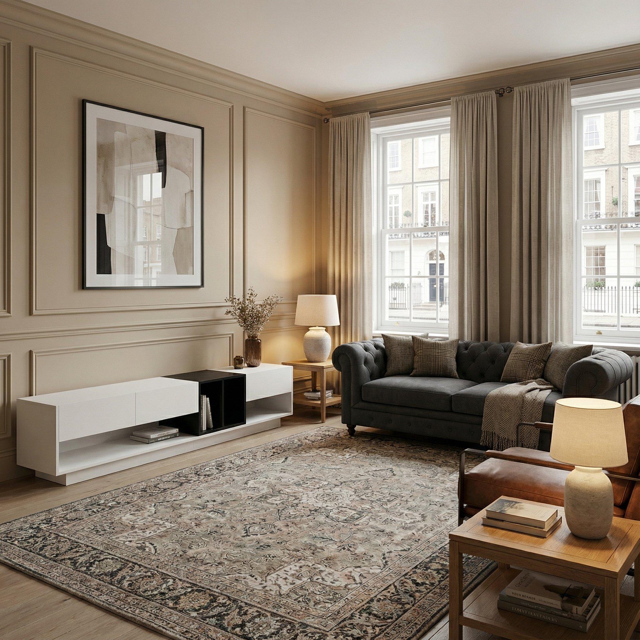 White - Urban Meuble - Modern White TV Stand Contemporary Design - 3