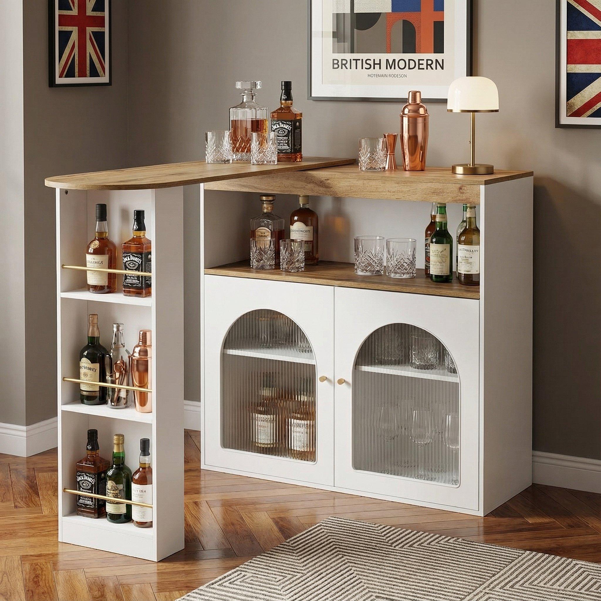 Urban Meuble  Utility Storage Cabinet Rustic Wood - White