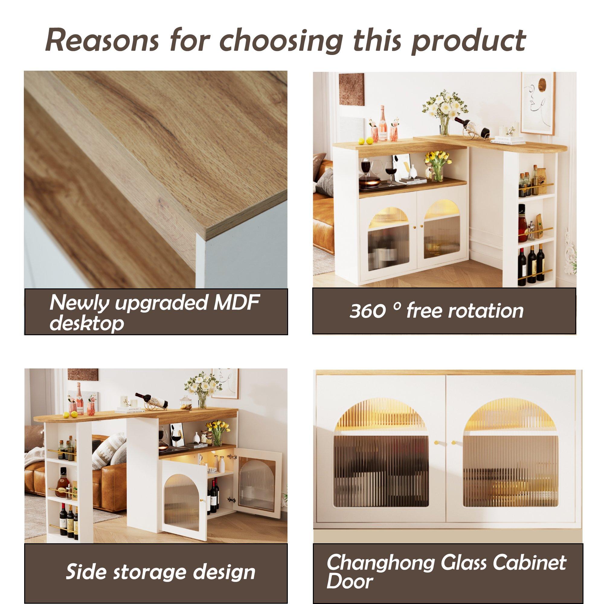 White - Urban Meuble - Utility Storage Cabinet Rustic Wood - 7