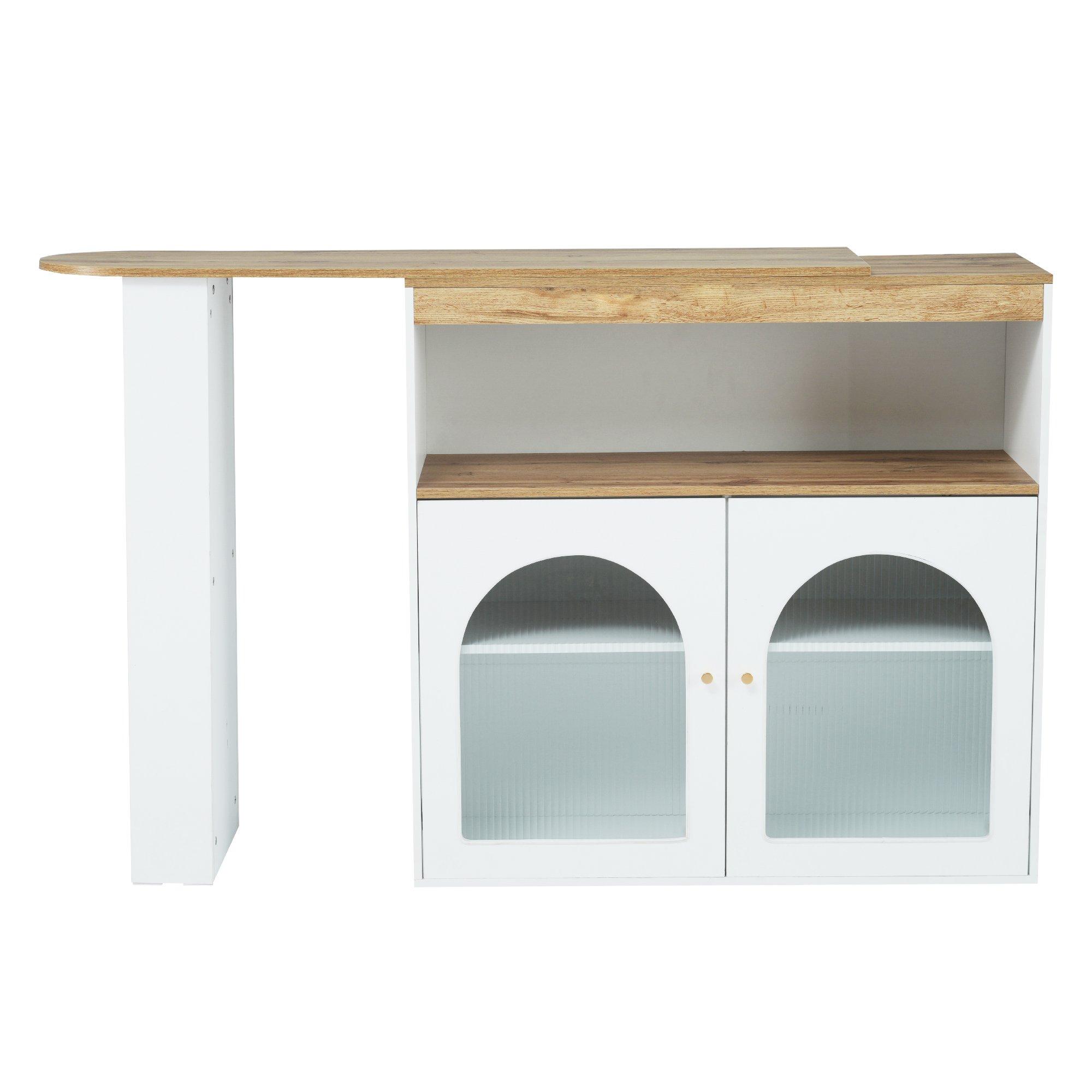 White - Urban Meuble - Utility Storage Cabinet Rustic Wood - 10