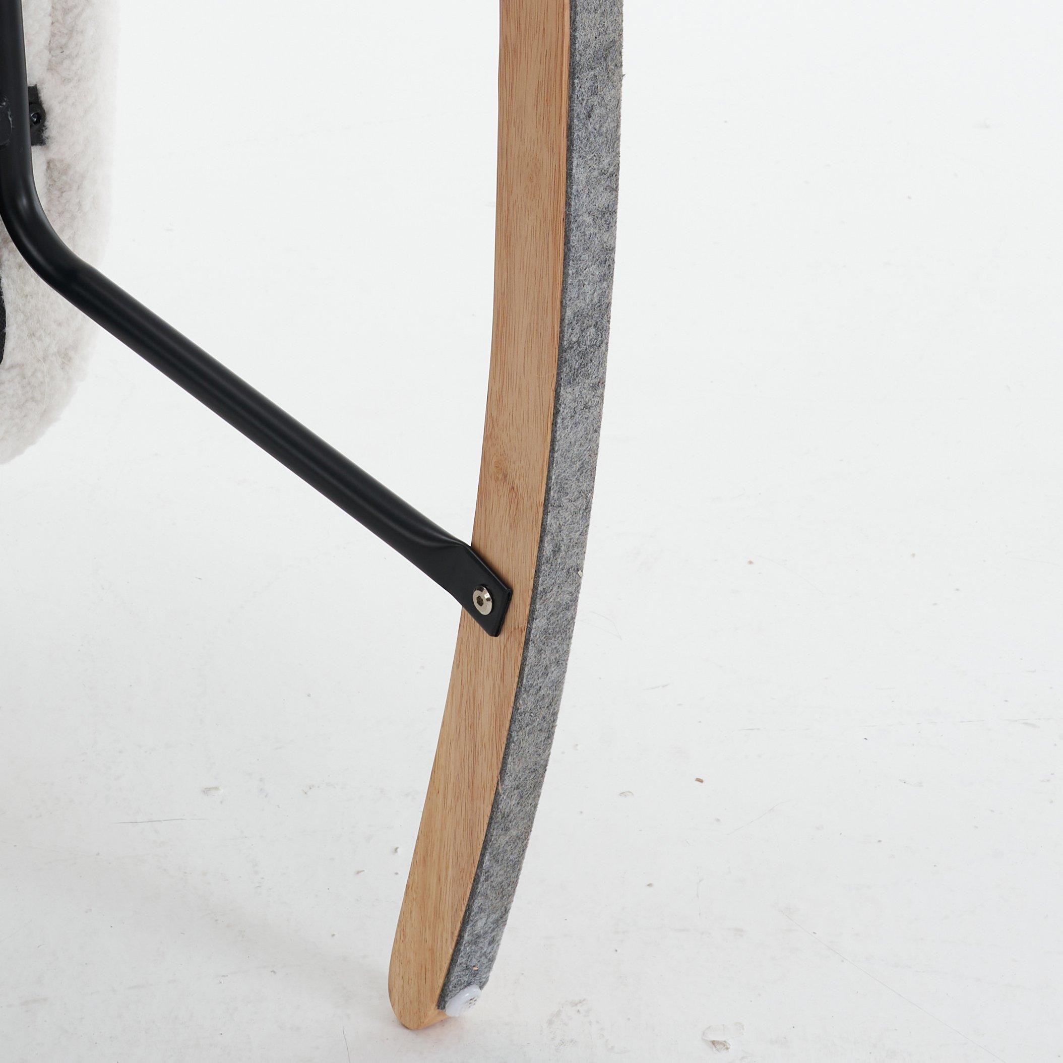 White - Urban Meuble - Modern Rocking Chair Plush Design - 12