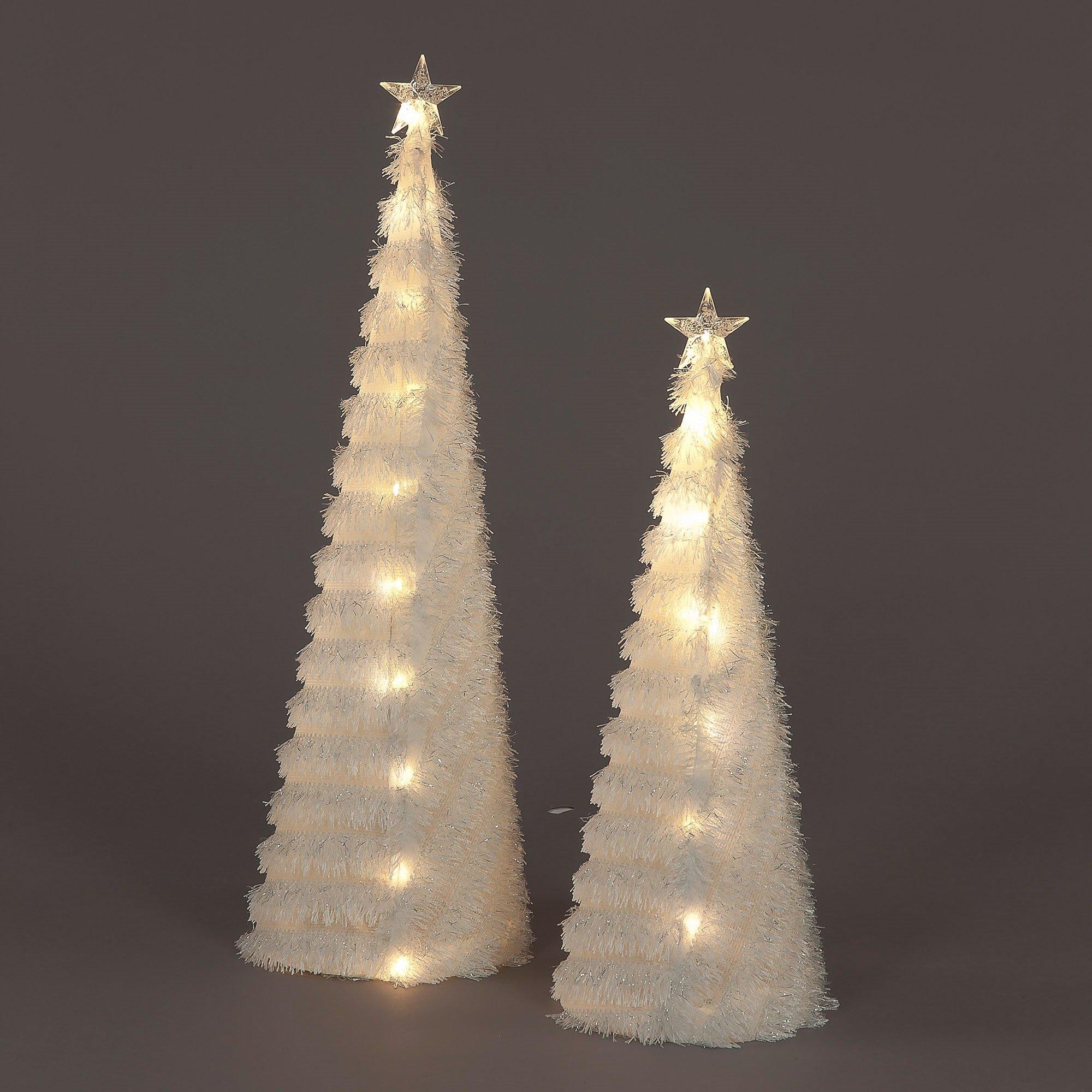 White - Snowtime - Soft PVC LED Lit Christmas Cone Tree