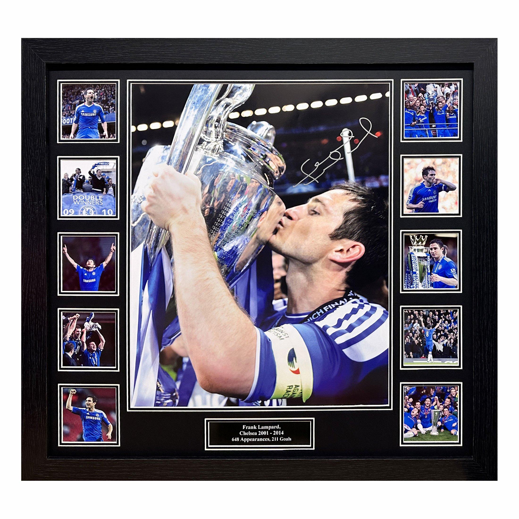 Allstarsignings Ltd  Frank Lampard Signed And Framed Chelsea Photograph - Blue