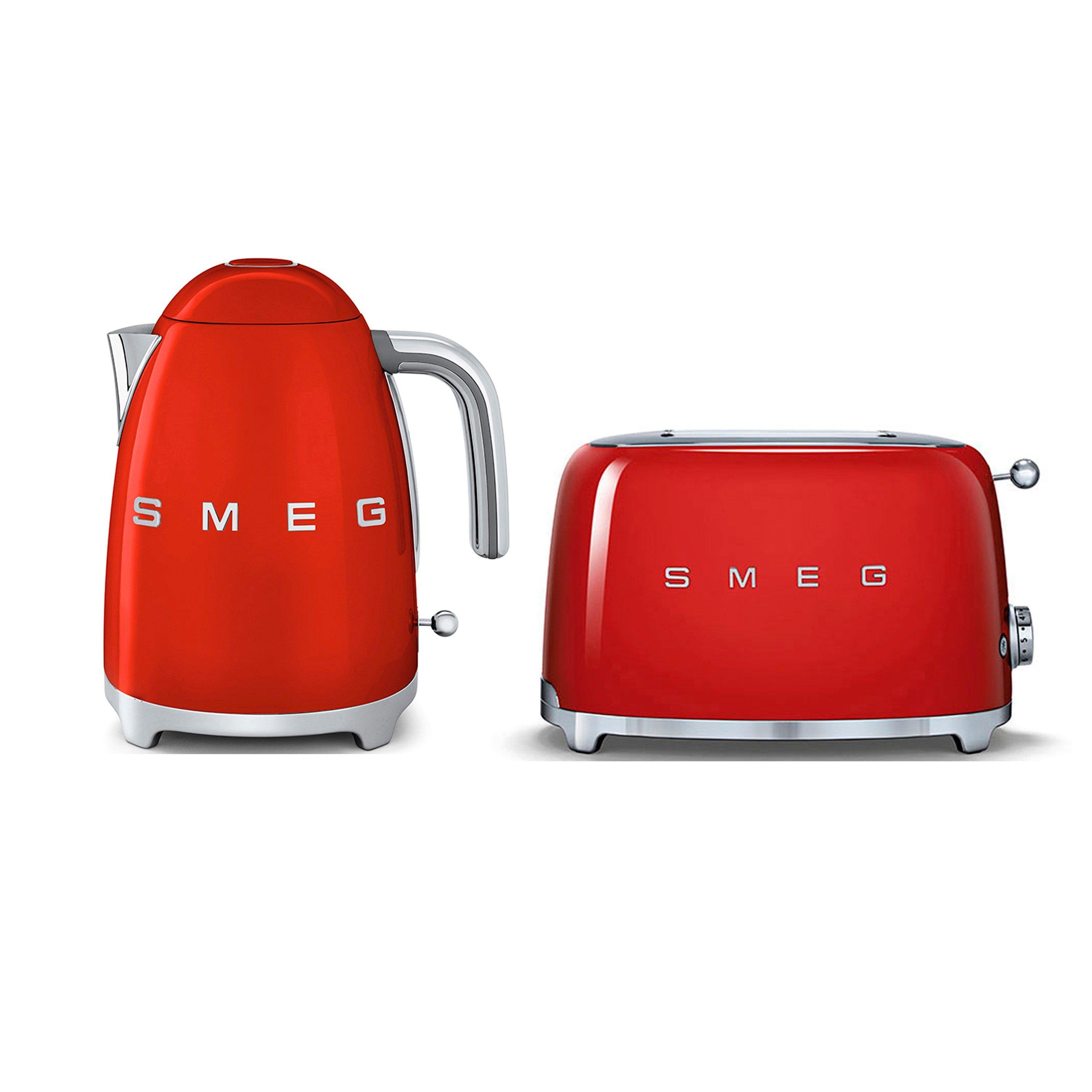 Smeg  50S Style 1.7L Kettle And 2-Slice Toaster - Red - Medium