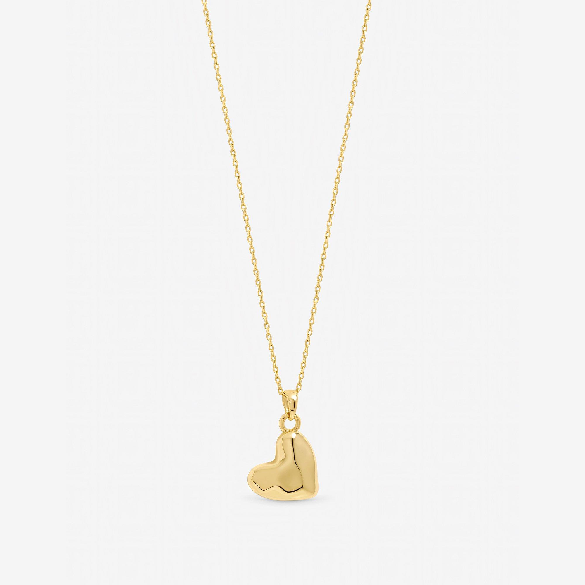 Gold - Inicio - Gold Plated Molton Heart Pendant - Gift Pouch - 1