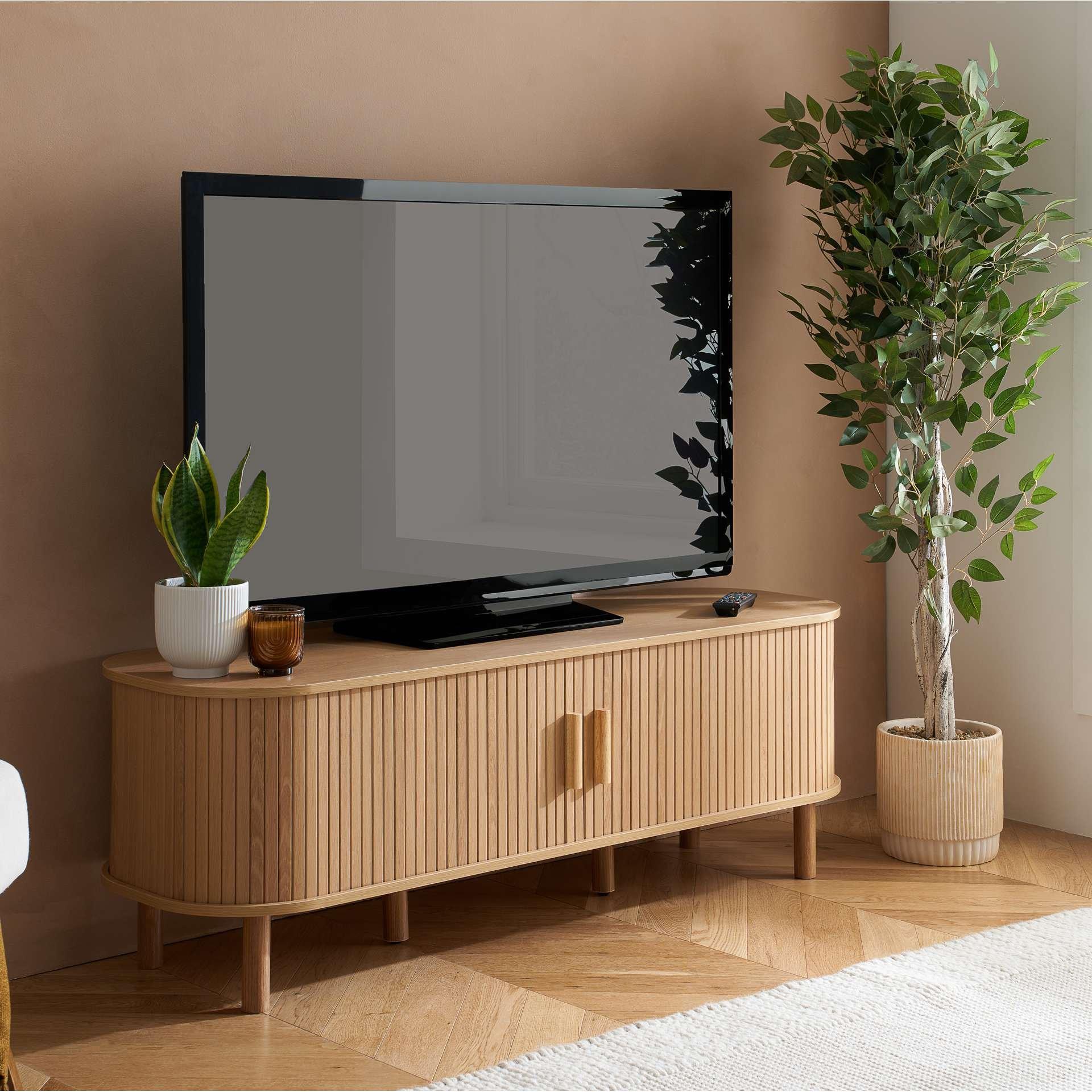 Brown - Birlea - Axel Fluted Small TV Unit - 1