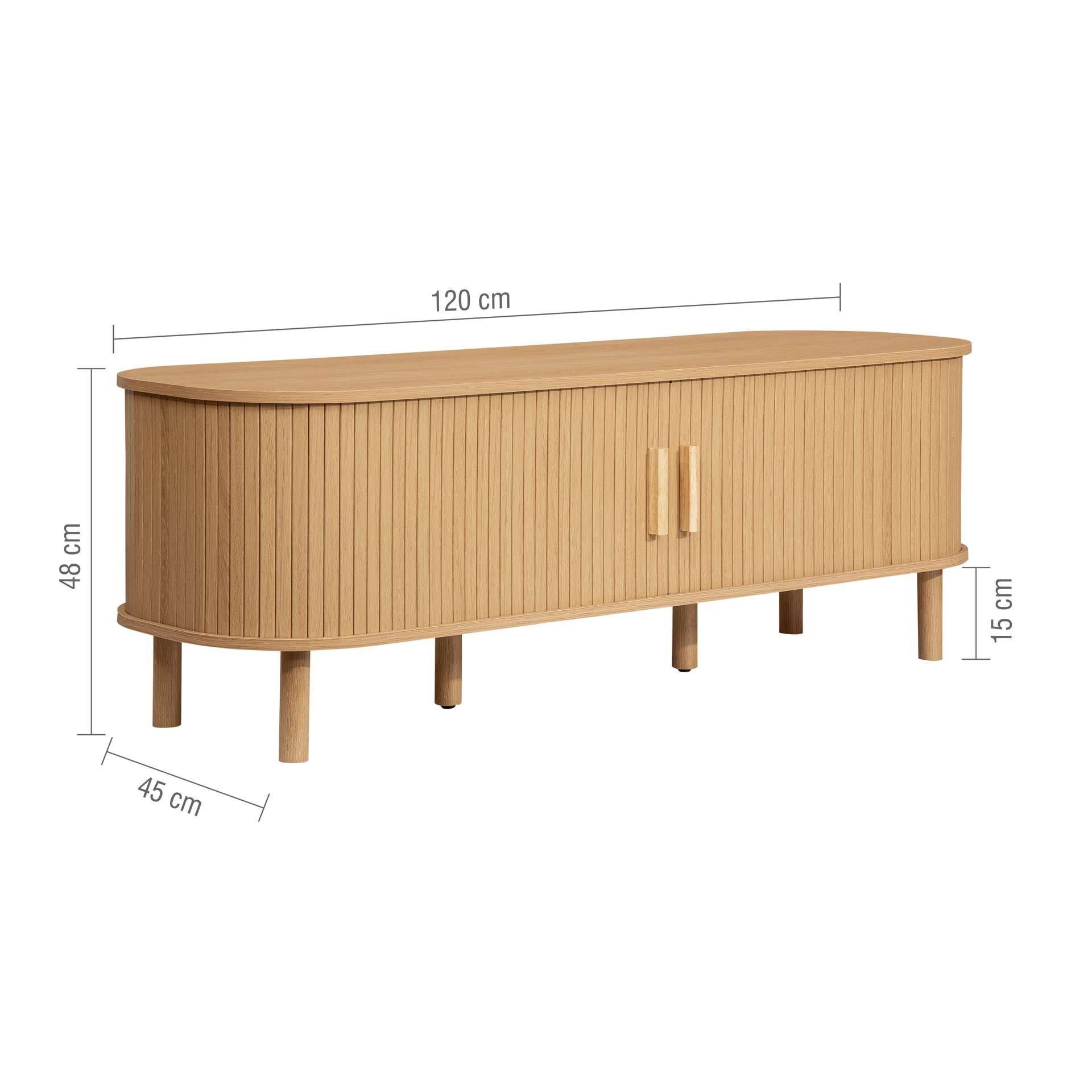 Brown - Birlea - Axel Fluted Small TV Unit - 12