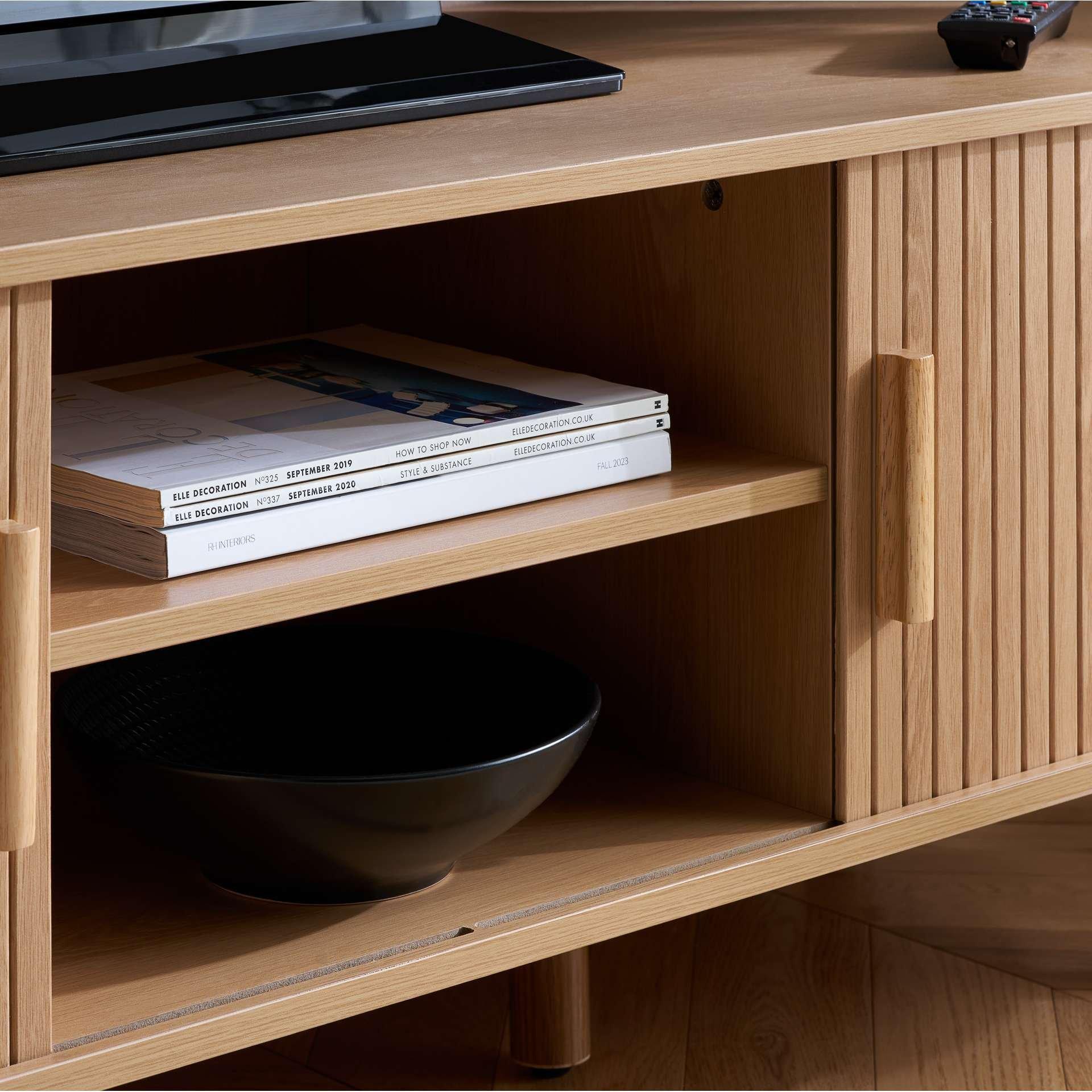 Brown - Birlea - Axel Fluted Small TV Unit - 4