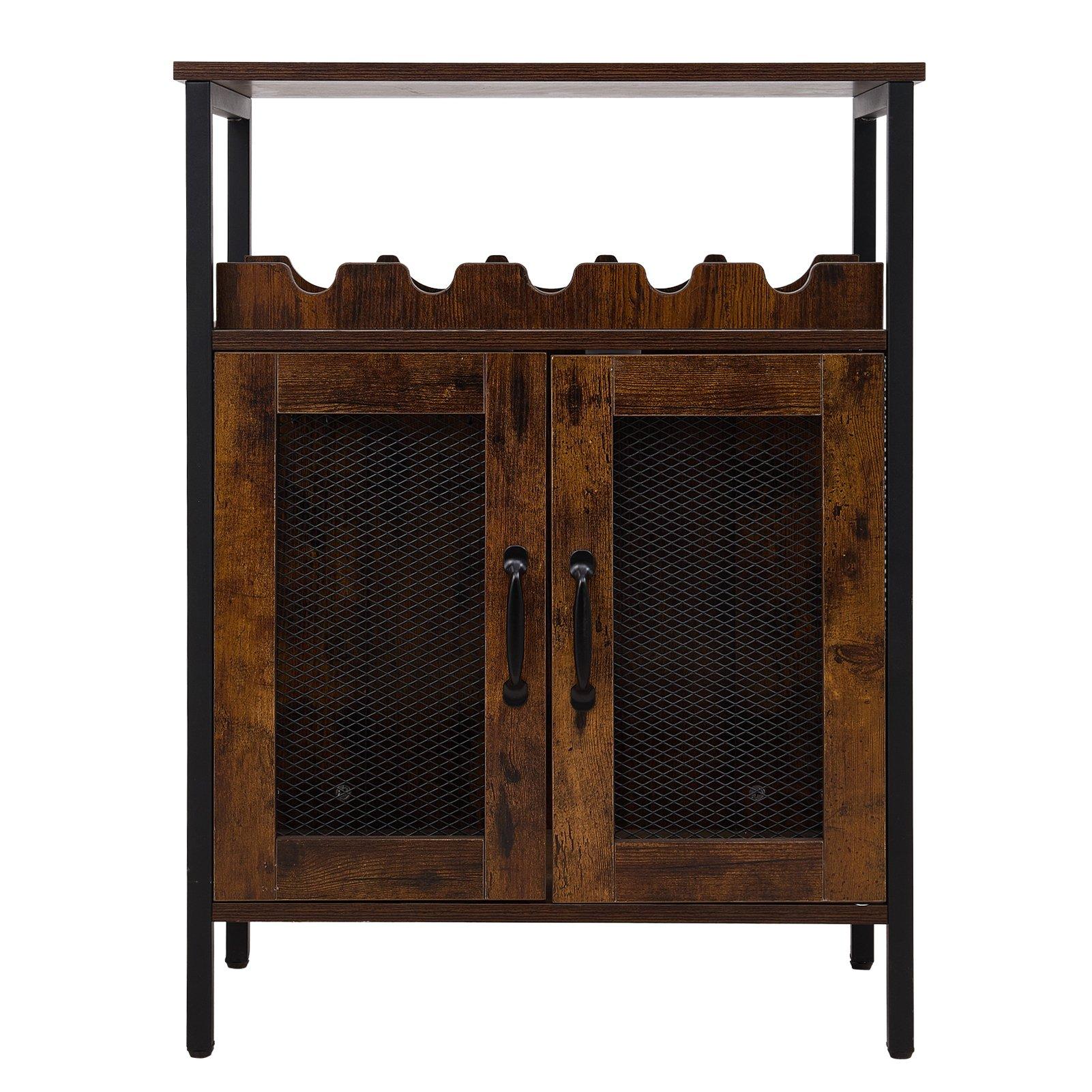 Brown - Kabinet UK - Sideboard Drinks Cabinet with Stemware Holders - 2