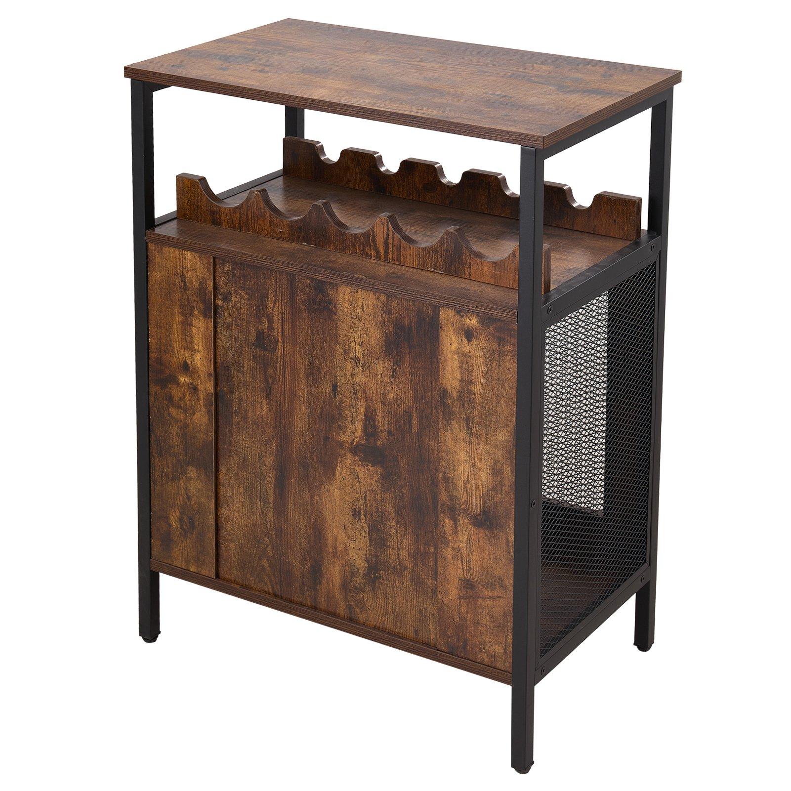 Brown - Kabinet UK - Sideboard Drinks Cabinet with Stemware Holders - 5