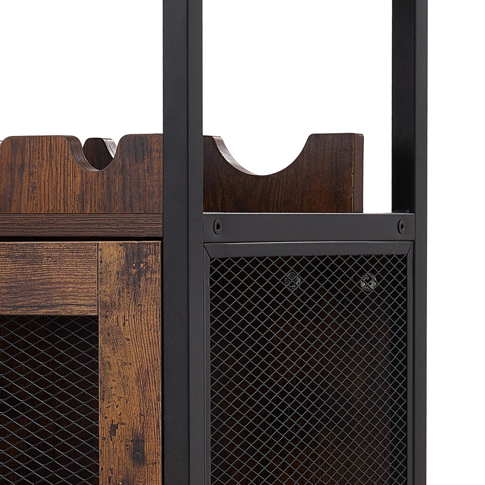 Brown - Kabinet UK - Sideboard Drinks Cabinet with Stemware Holders - 10