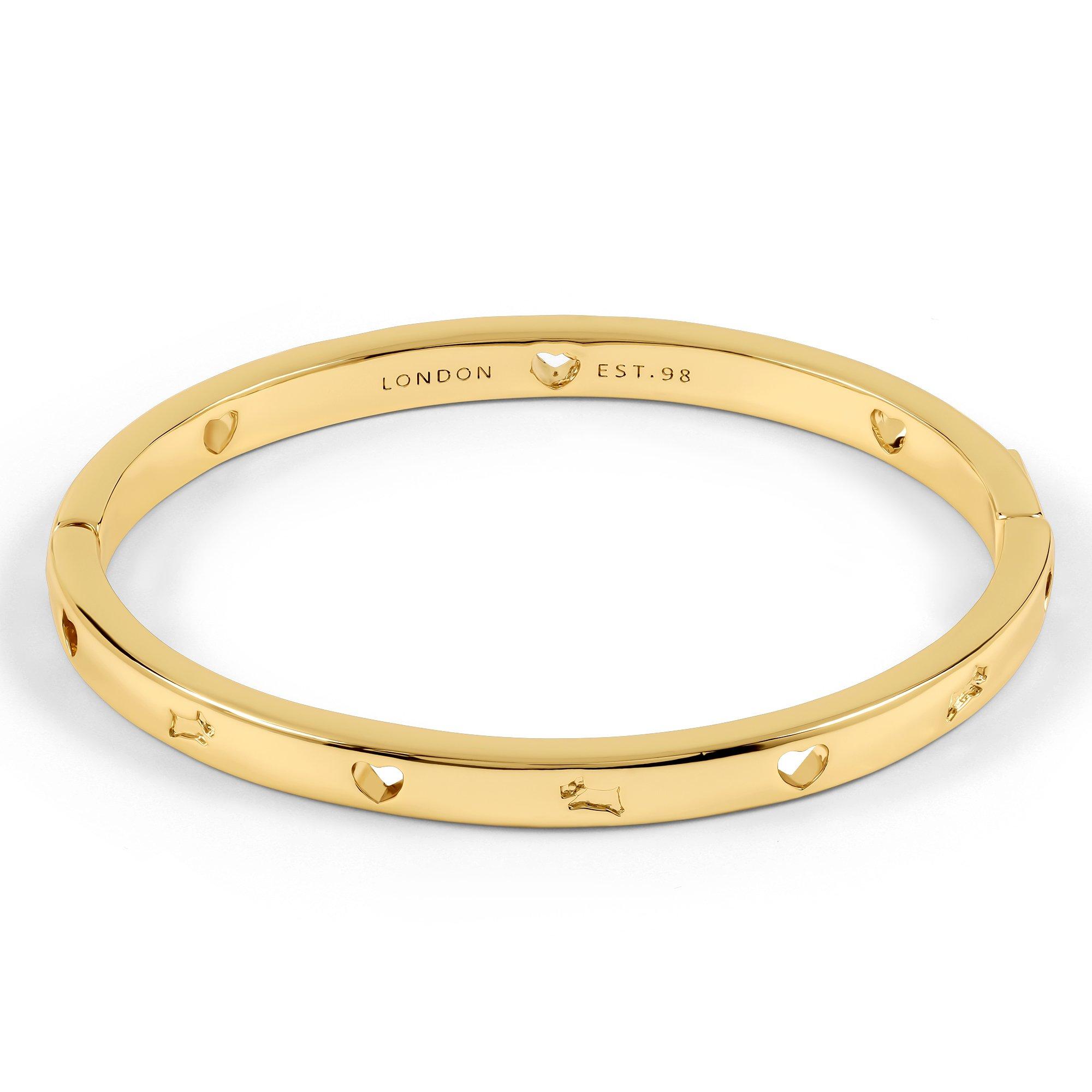 Gold - Radley - Radley 18ct G Plated Heart & Dog Bangle - 1