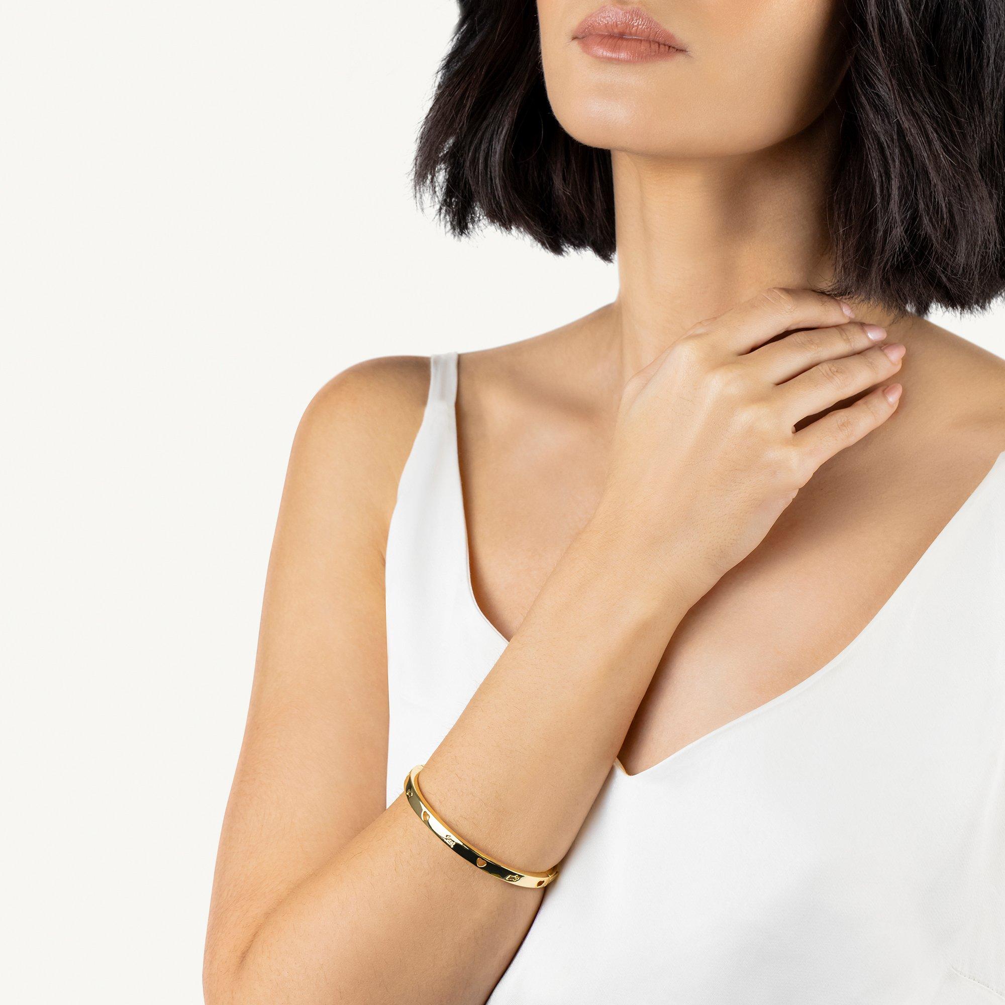 Gold - Radley - Radley 18ct G Plated Heart & Dog Bangle - 2