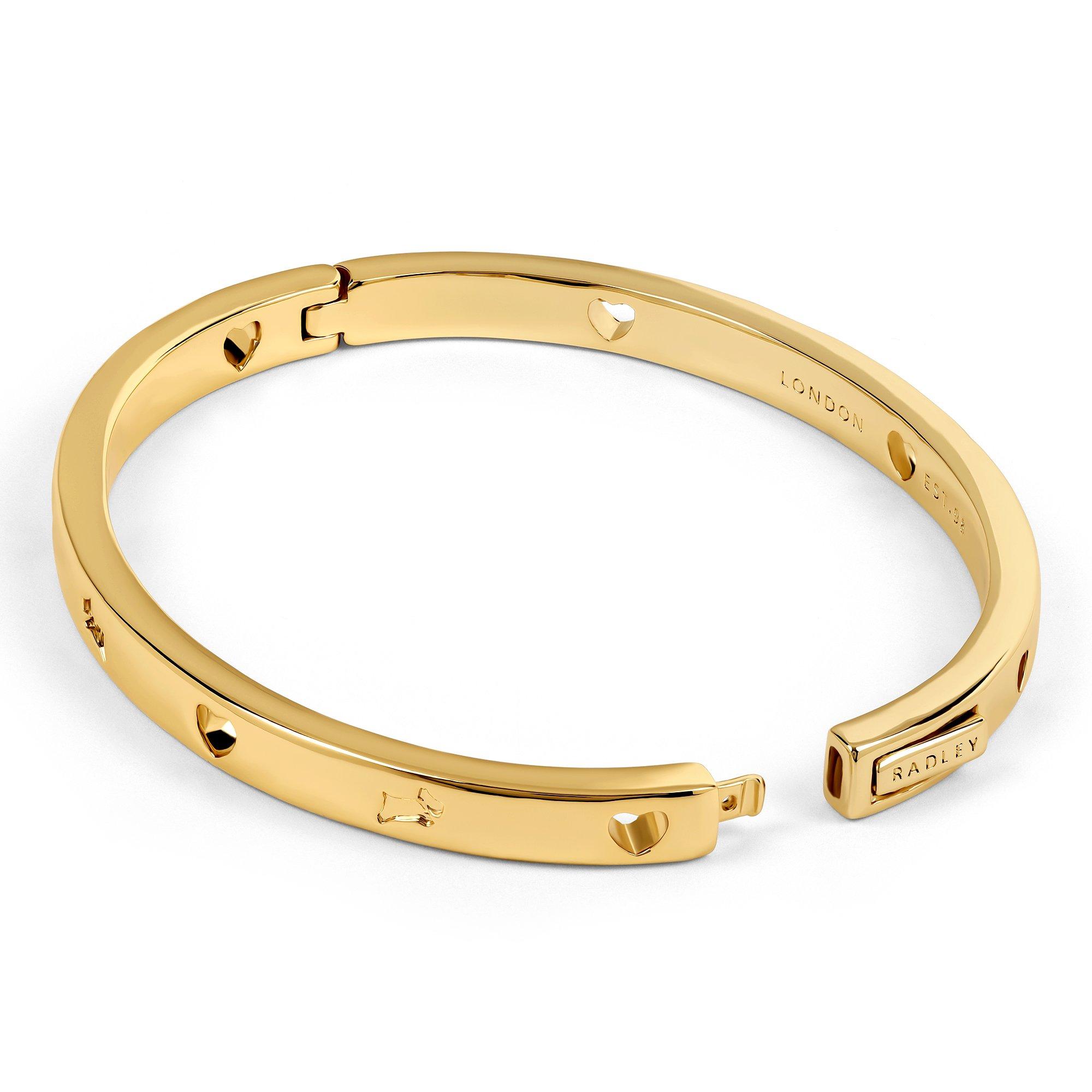 Gold - Radley - Radley 18ct G Plated Heart & Dog Bangle - 3