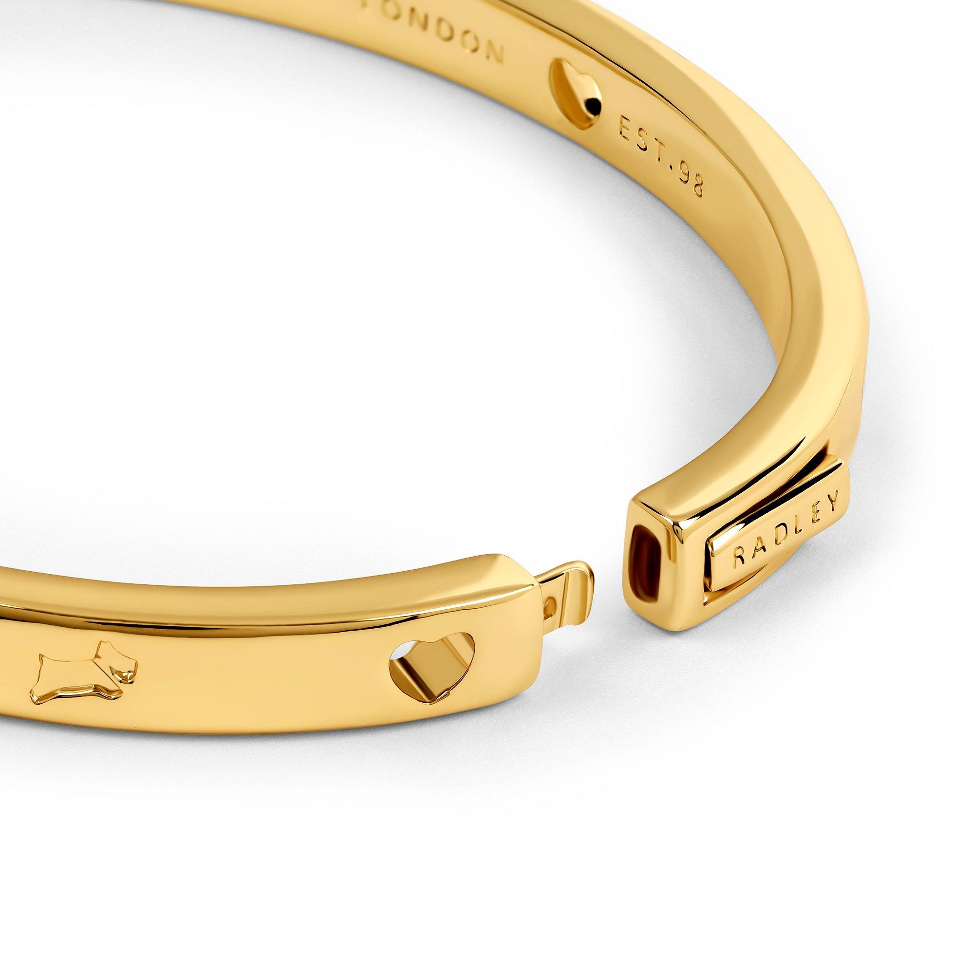 Gold - Radley - Radley 18ct G Plated Heart & Dog Bangle - 4