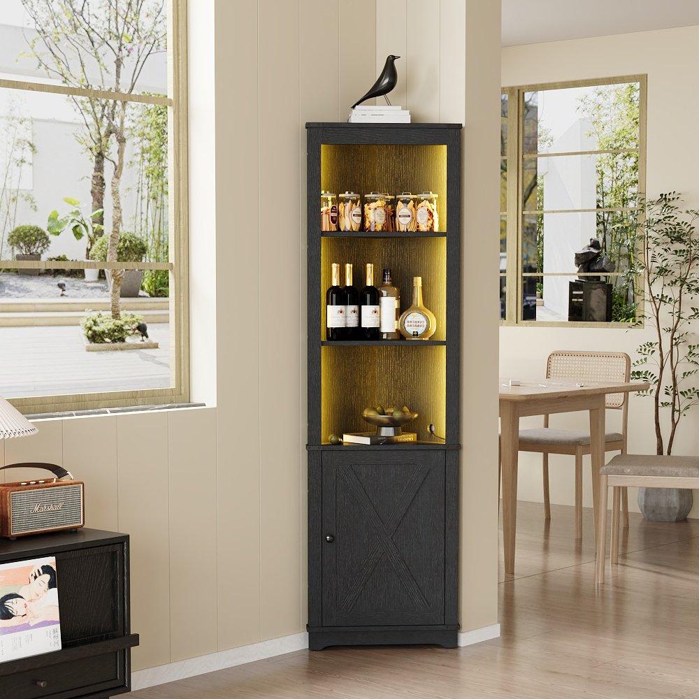 Black - Kabinet UK - Wine Cabinet with LED Lighting & Remote Control - 10