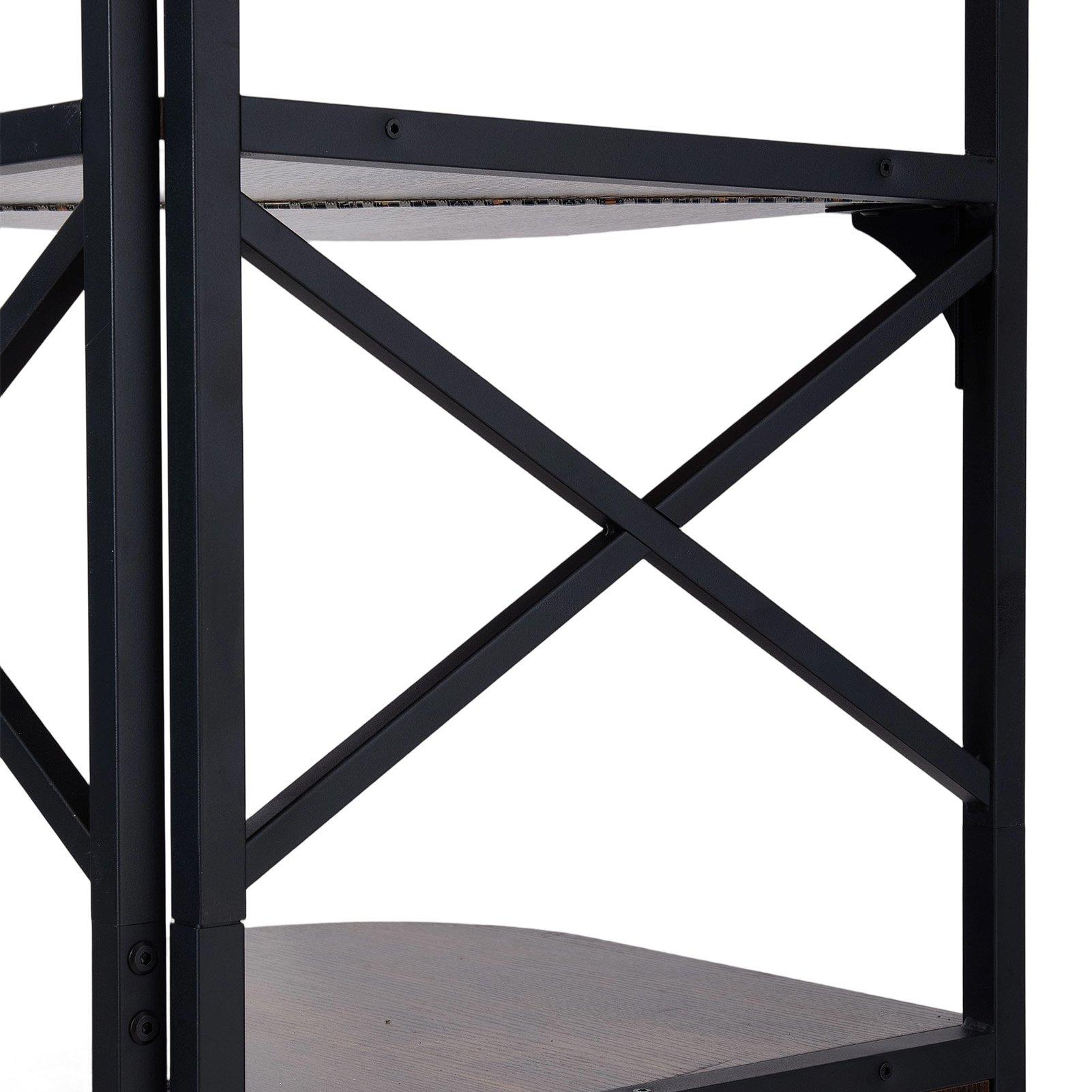 Brown - Kabinet UK - 5-Tier Bar Cabinet with LED Lights - 9