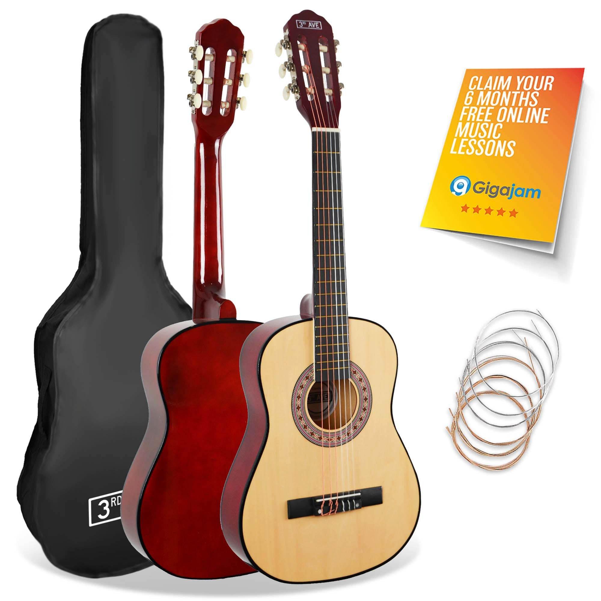 3Rd Avenue  1/2 Size Classical Guitar Pack - Natural - 1/2 Size