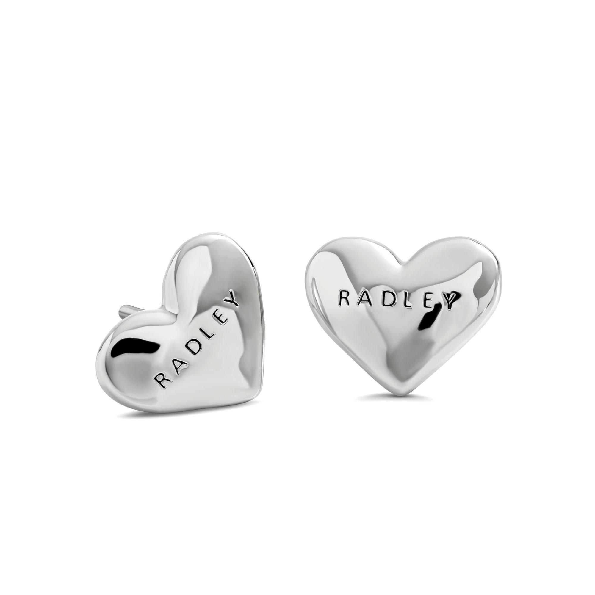 Silver - Radley - Radley Silver Plated Heart Earrings - 1