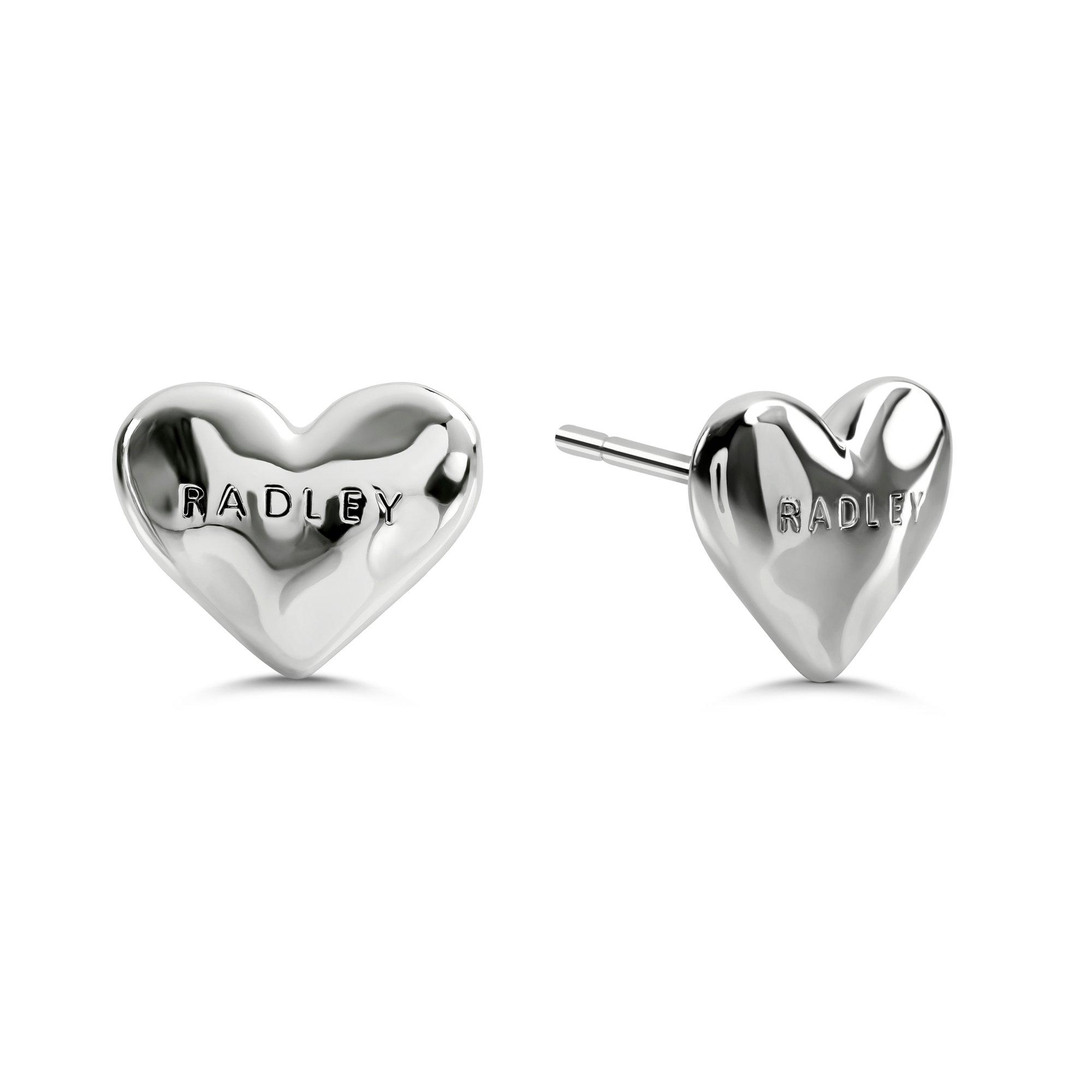 Silver - Radley - Radley Silver Plated Heart Earrings - 2