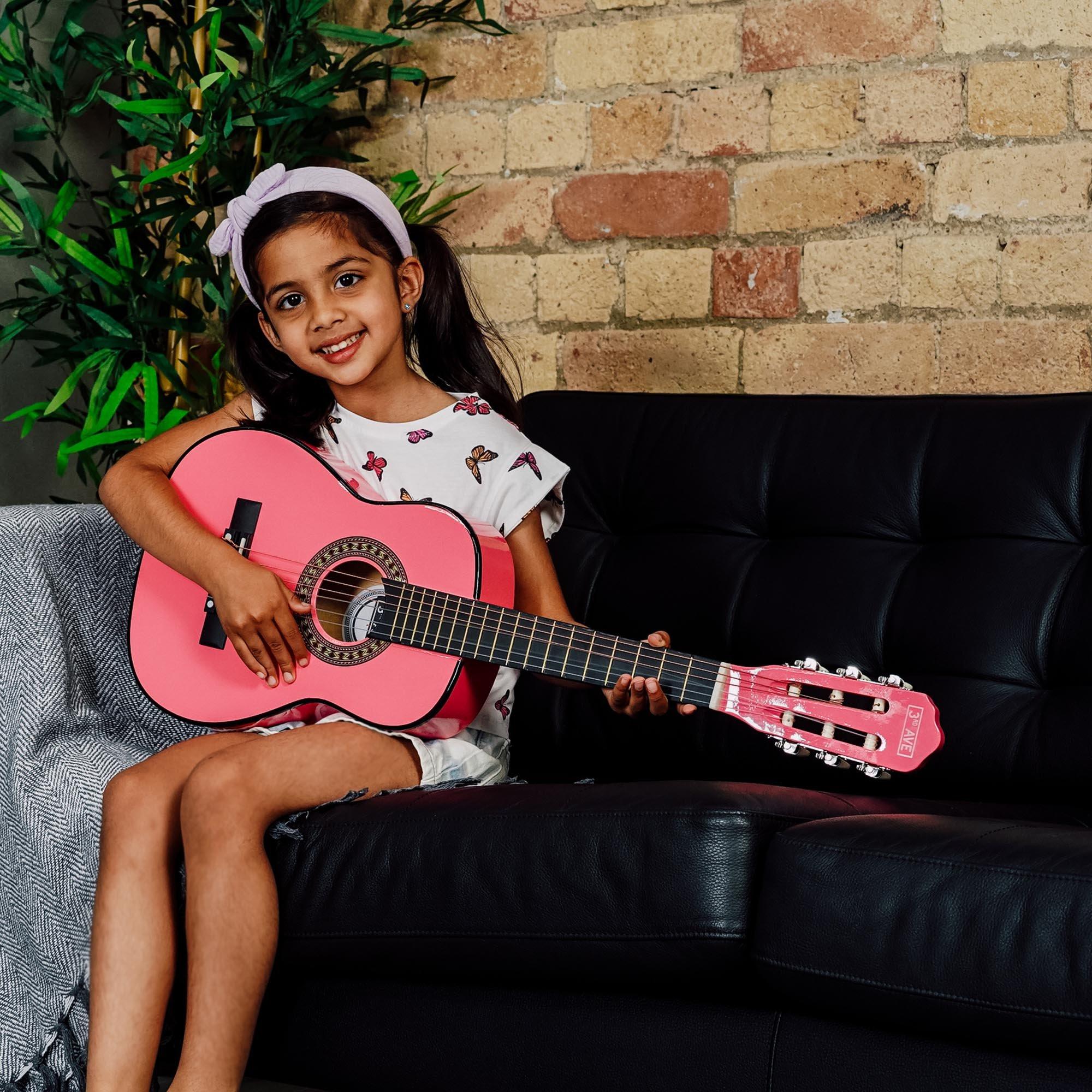 Pink - 3rd Avenue - quarter Size Classical Guitar Pack - 5