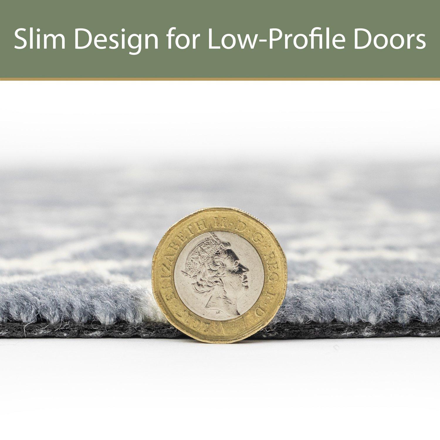 Grey - JVL - Mega Mat Entrance Runner Floral 57x150cm - 5