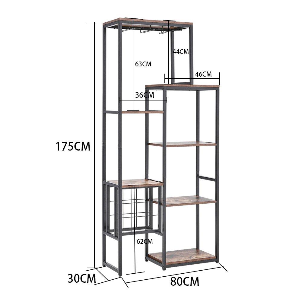 Brown - Kabinet UK - Wine Rack & Bar Storage Cabinet - 2