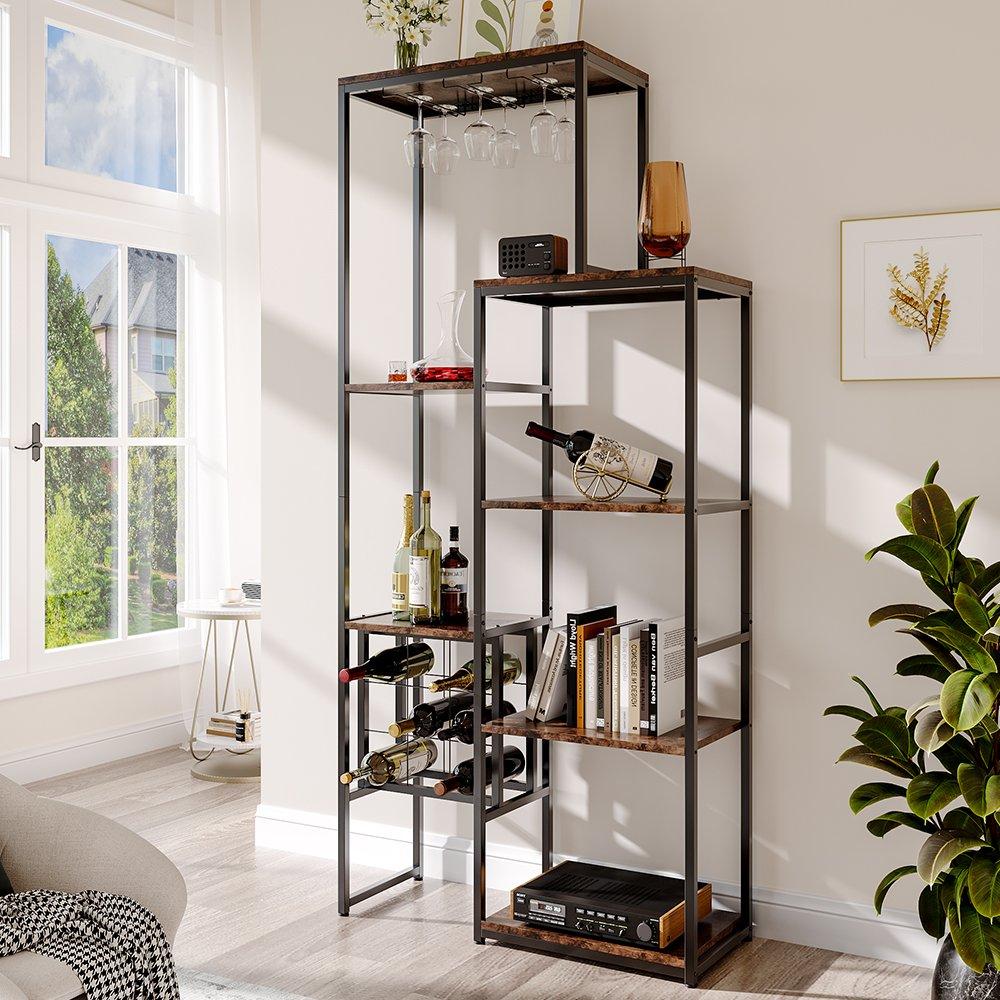 Brown - Kabinet UK - Wine Rack & Bar Storage Cabinet - 11