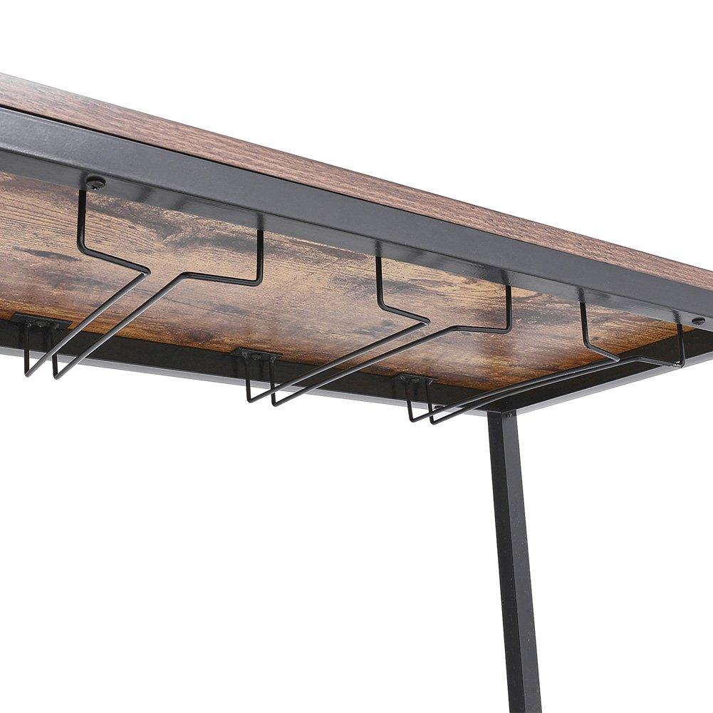 Brown - Kabinet UK - Wine Rack & Bar Storage Cabinet - 6