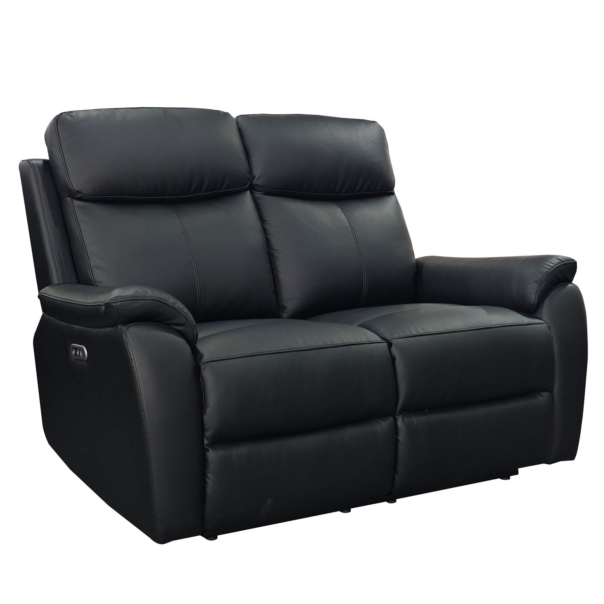 Black - Aspire - Kingsmere 2 Seater Power Recliner Sofa - 3