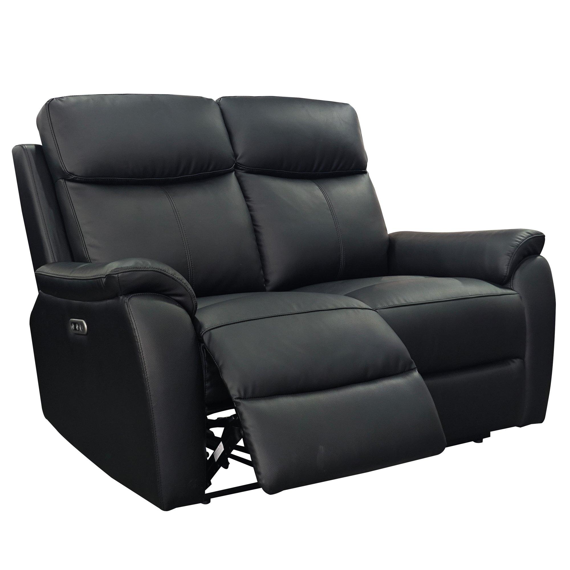 Black - Aspire - Kingsmere 2 Seater Power Recliner Sofa - 4