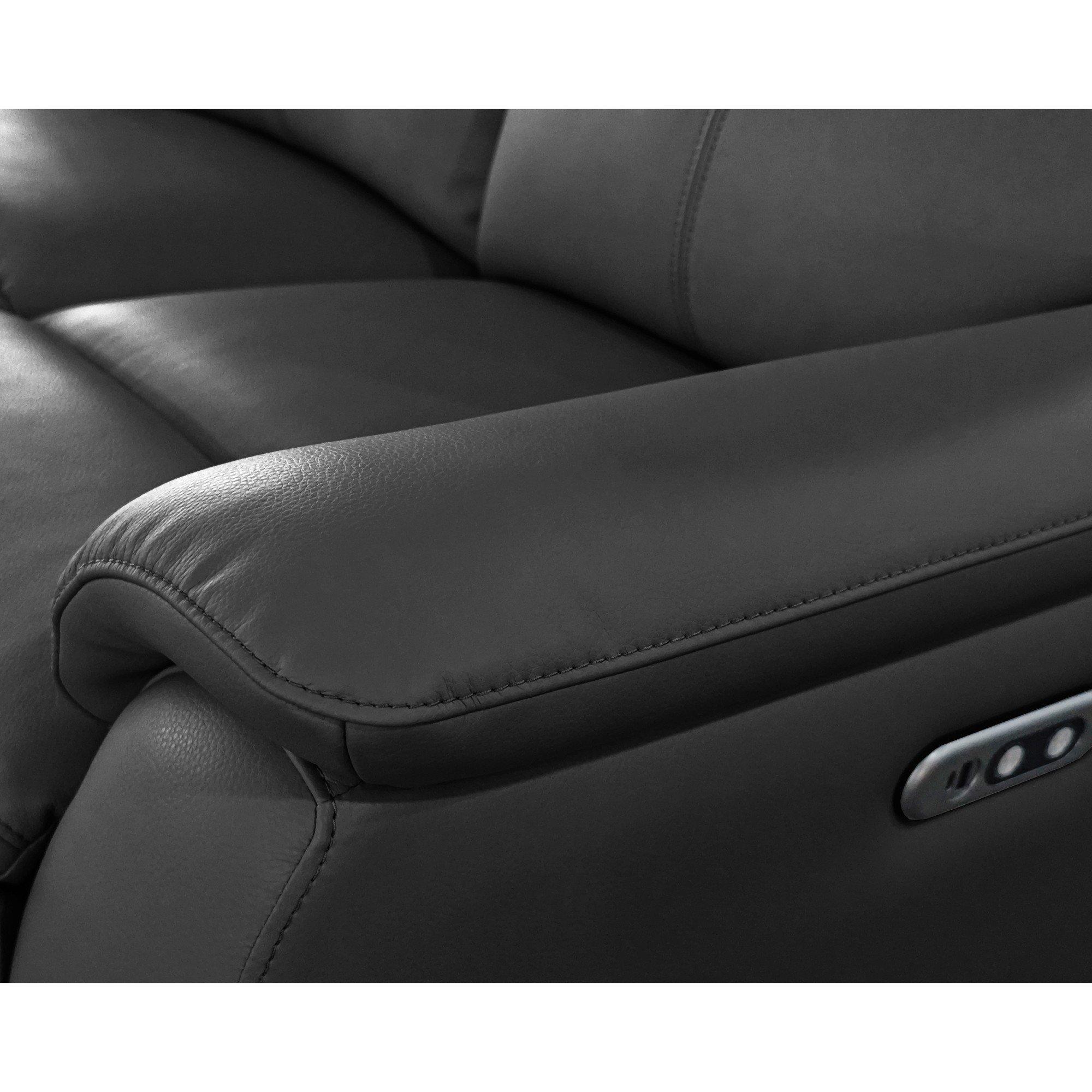 Black - Aspire - Kingsmere 2 Seater Power Recliner Sofa - 5