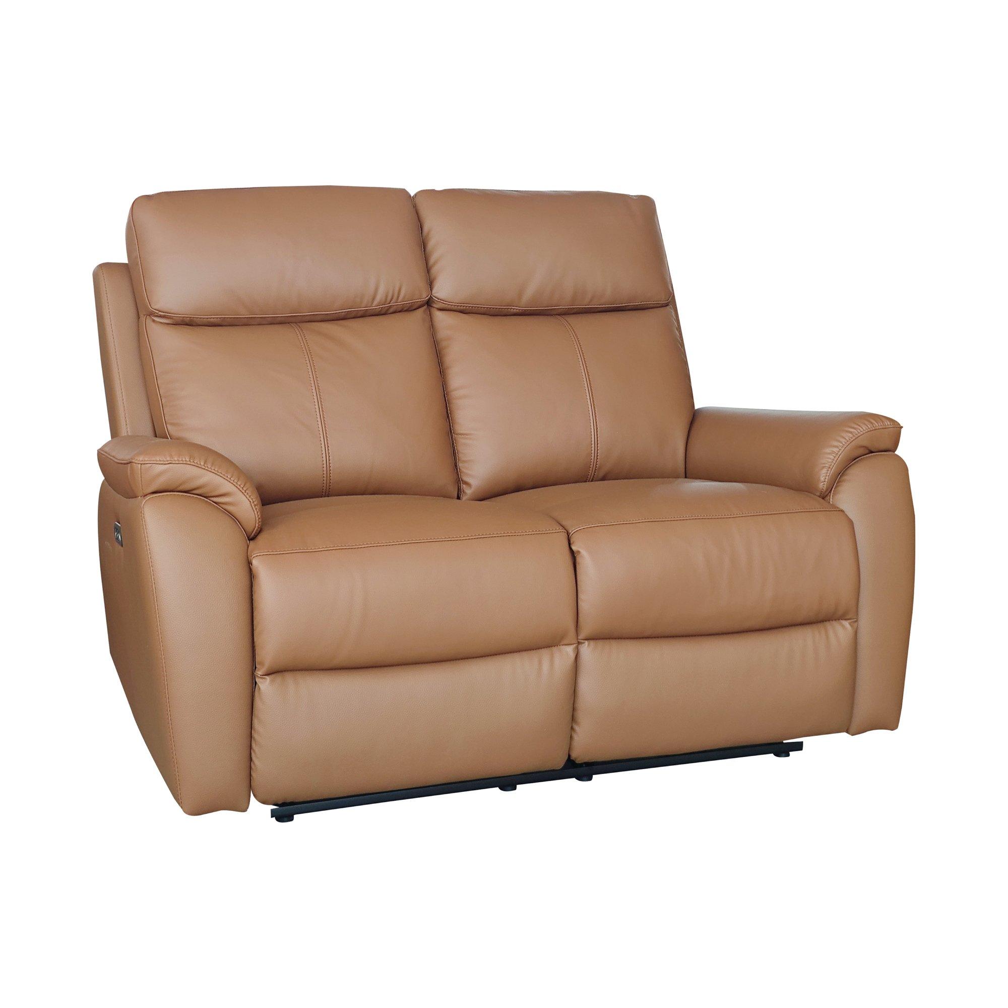 Tan - Aspire - Kingsmere 2 Seater Power Recliner Sofa - 2