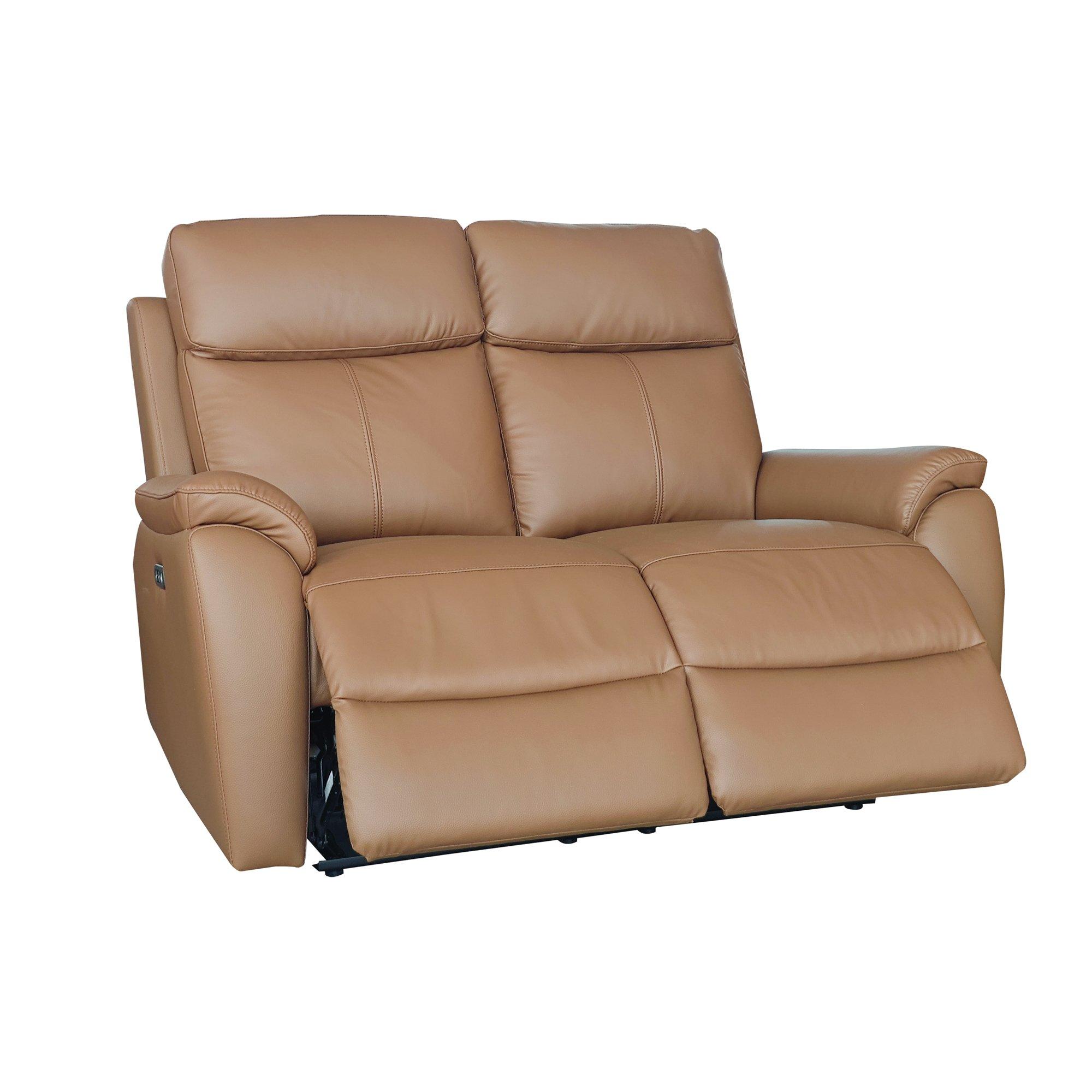 Tan - Aspire - Kingsmere 2 Seater Power Recliner Sofa - 3