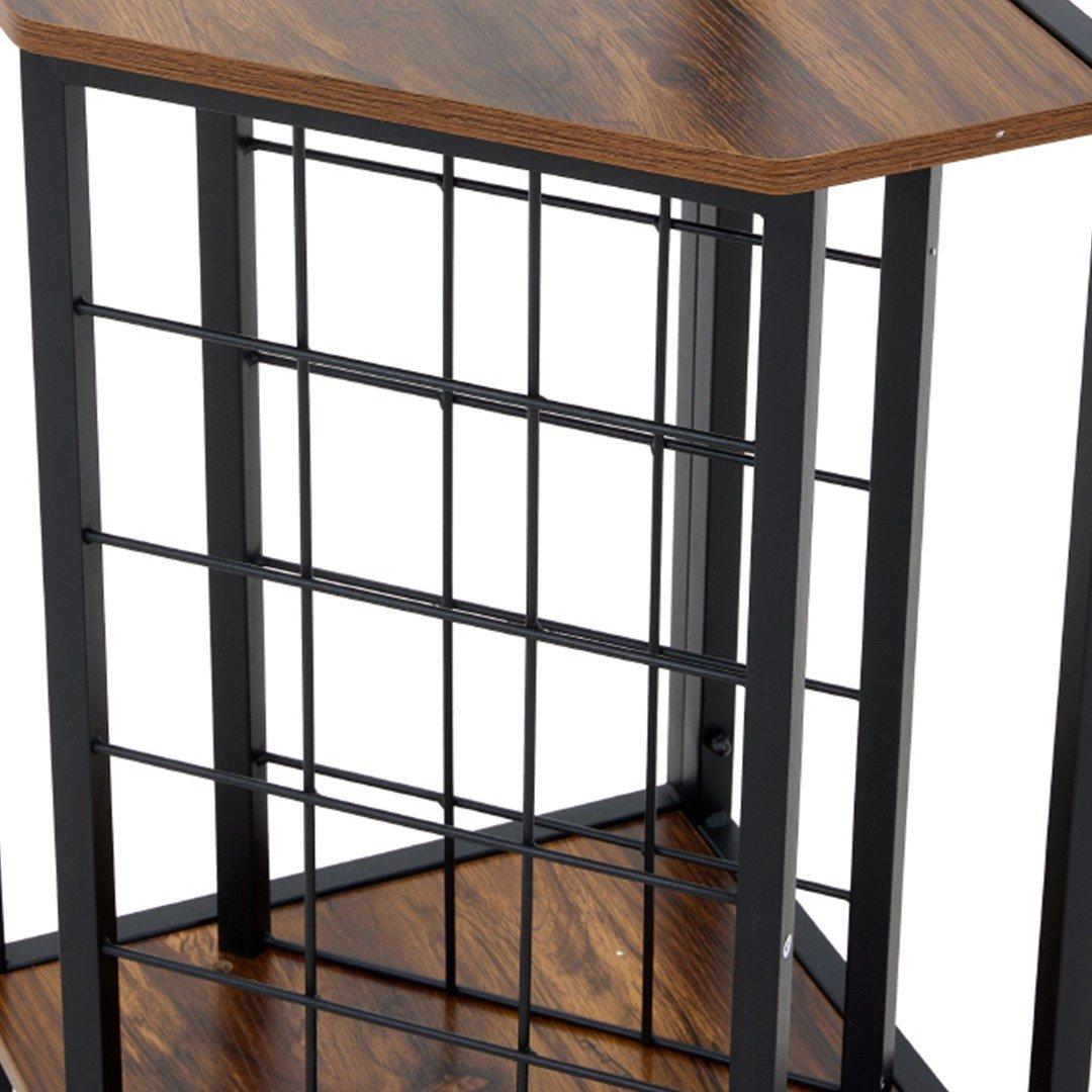 Brown - Kabinet UK - Wine Rack with Glass Holder and Bottle Storage - 11
