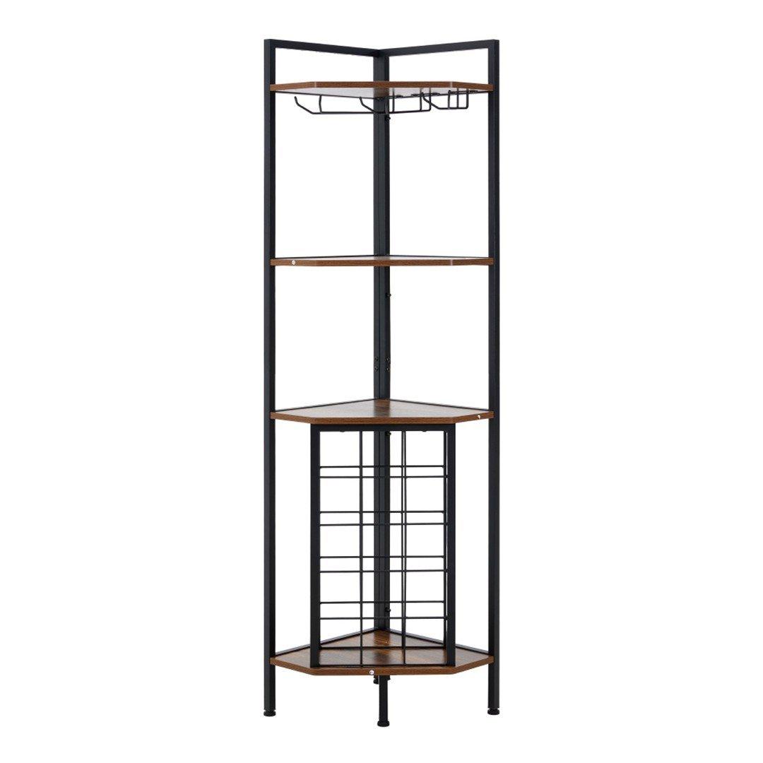 Brown - Kabinet UK - Wine Rack with Glass Holder and Bottle Storage - 3