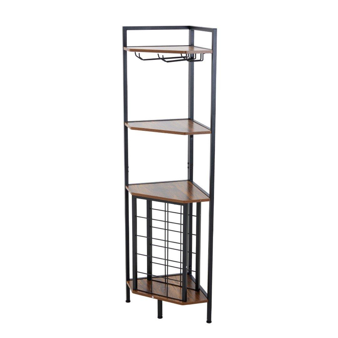 Brown - Kabinet UK - Wine Rack with Glass Holder and Bottle Storage - 4