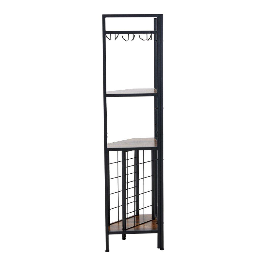 Brown - Kabinet UK - Wine Rack with Glass Holder and Bottle Storage - 5