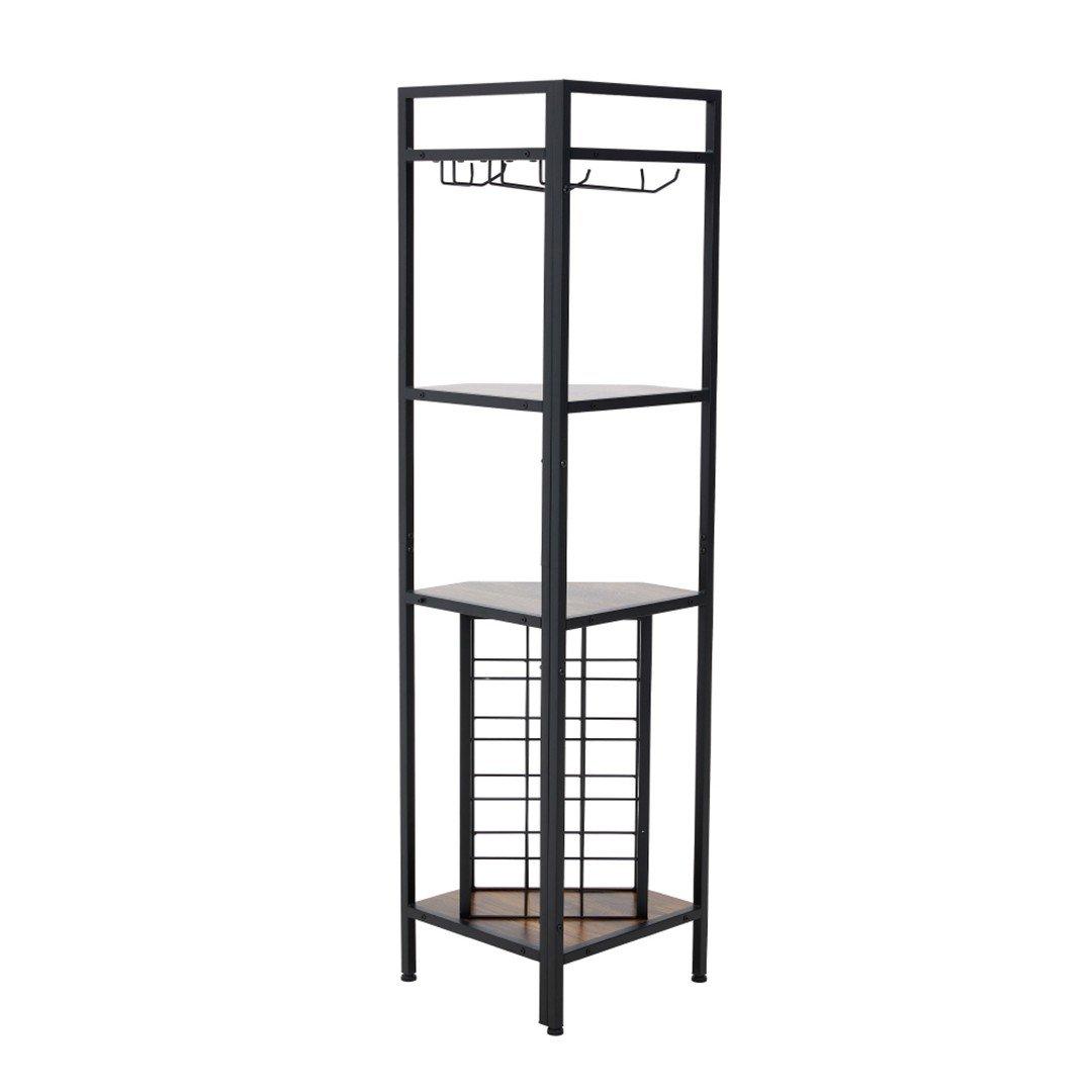 Brown - Kabinet UK - Wine Rack with Glass Holder and Bottle Storage - 6