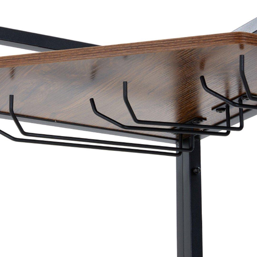 Brown - Kabinet UK - Wine Rack with Glass Holder and Bottle Storage - 8
