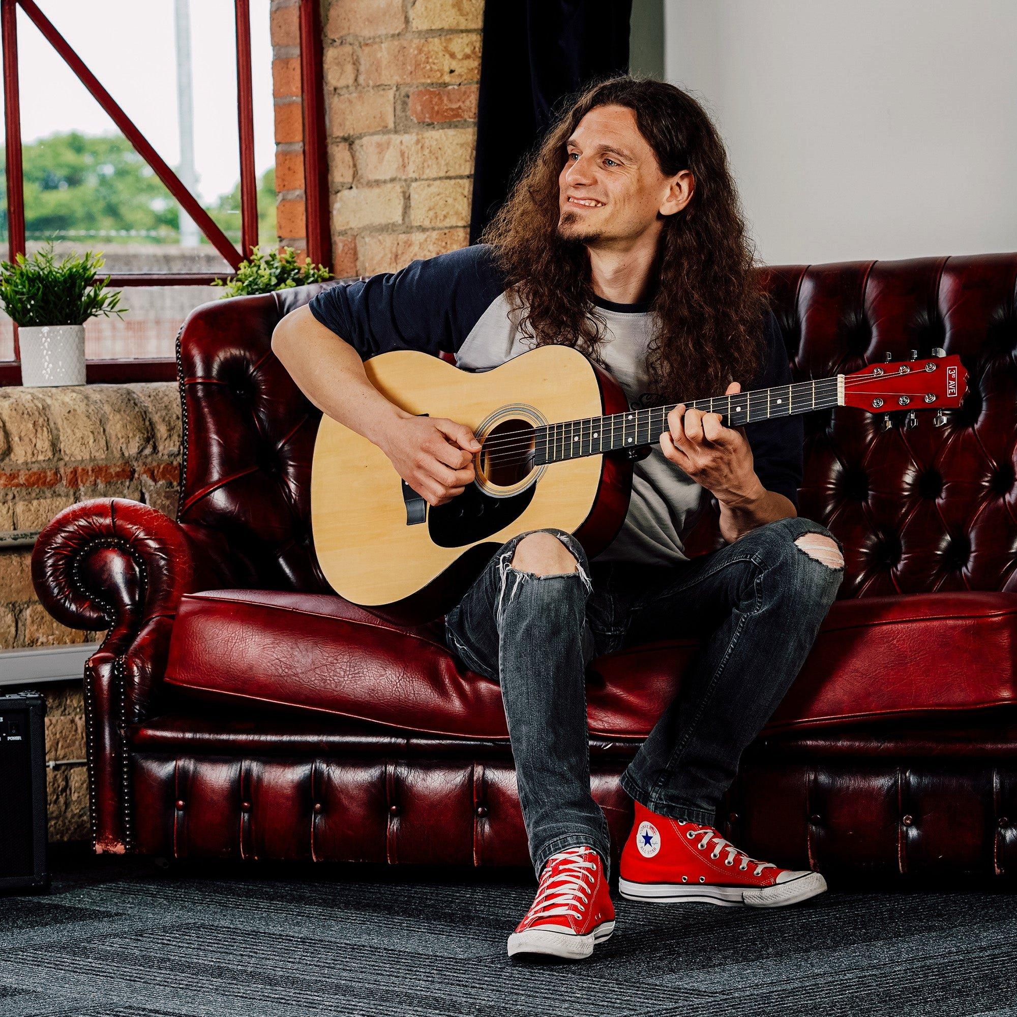 Natural - 3rd Avenue - 3rd Avenue Full Size Acoustic Guitar Premium Pack - 6