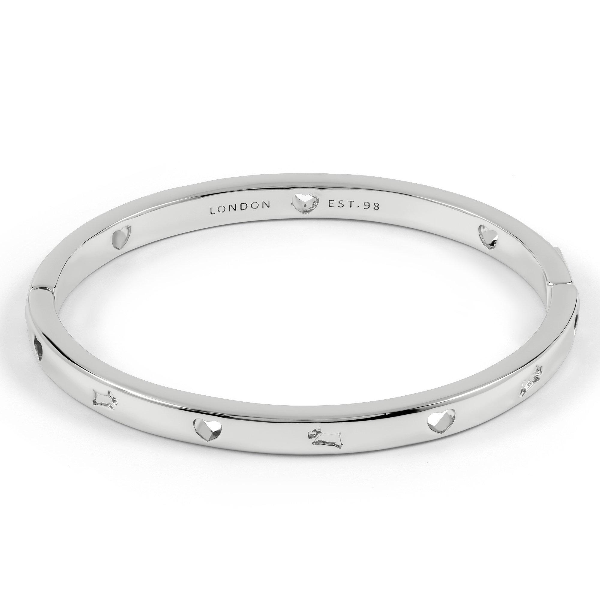 Silver - Radley - Radley Silver Plated Heart & Dog Bangle - 1