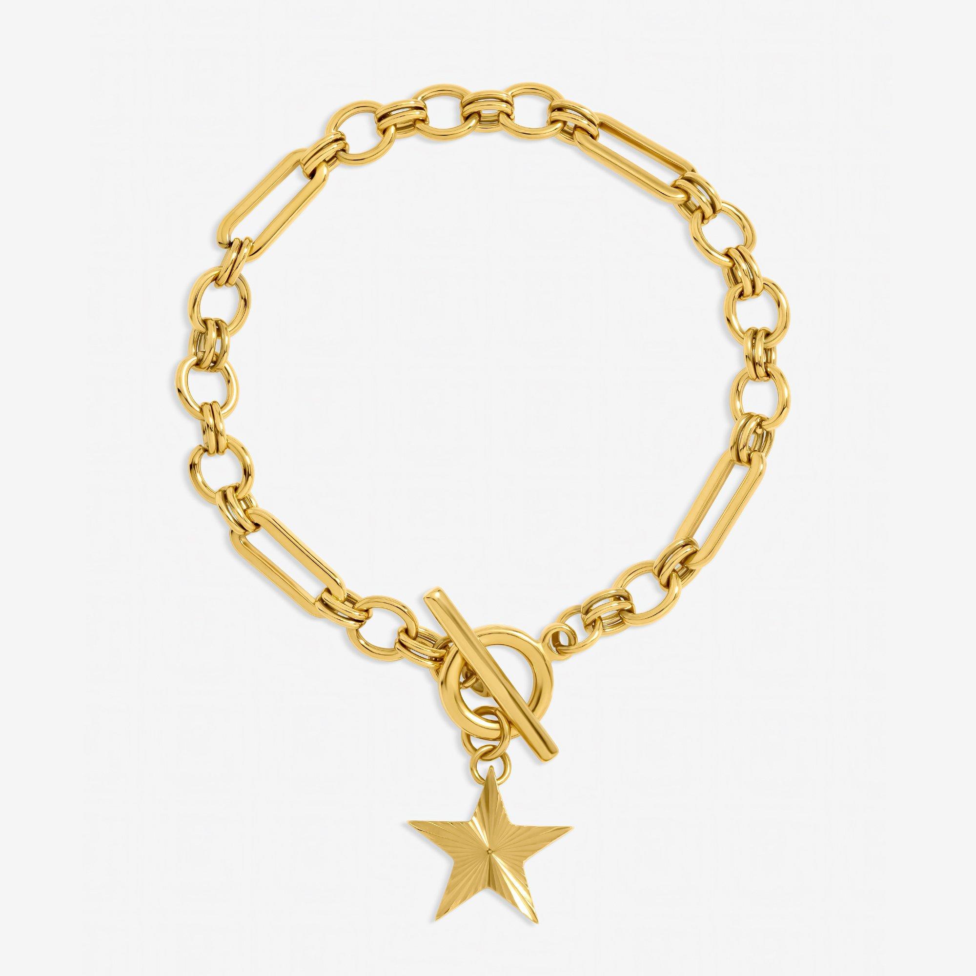 Jon Richard Gold Plated Waterproof Star T-Bar Bracelet
