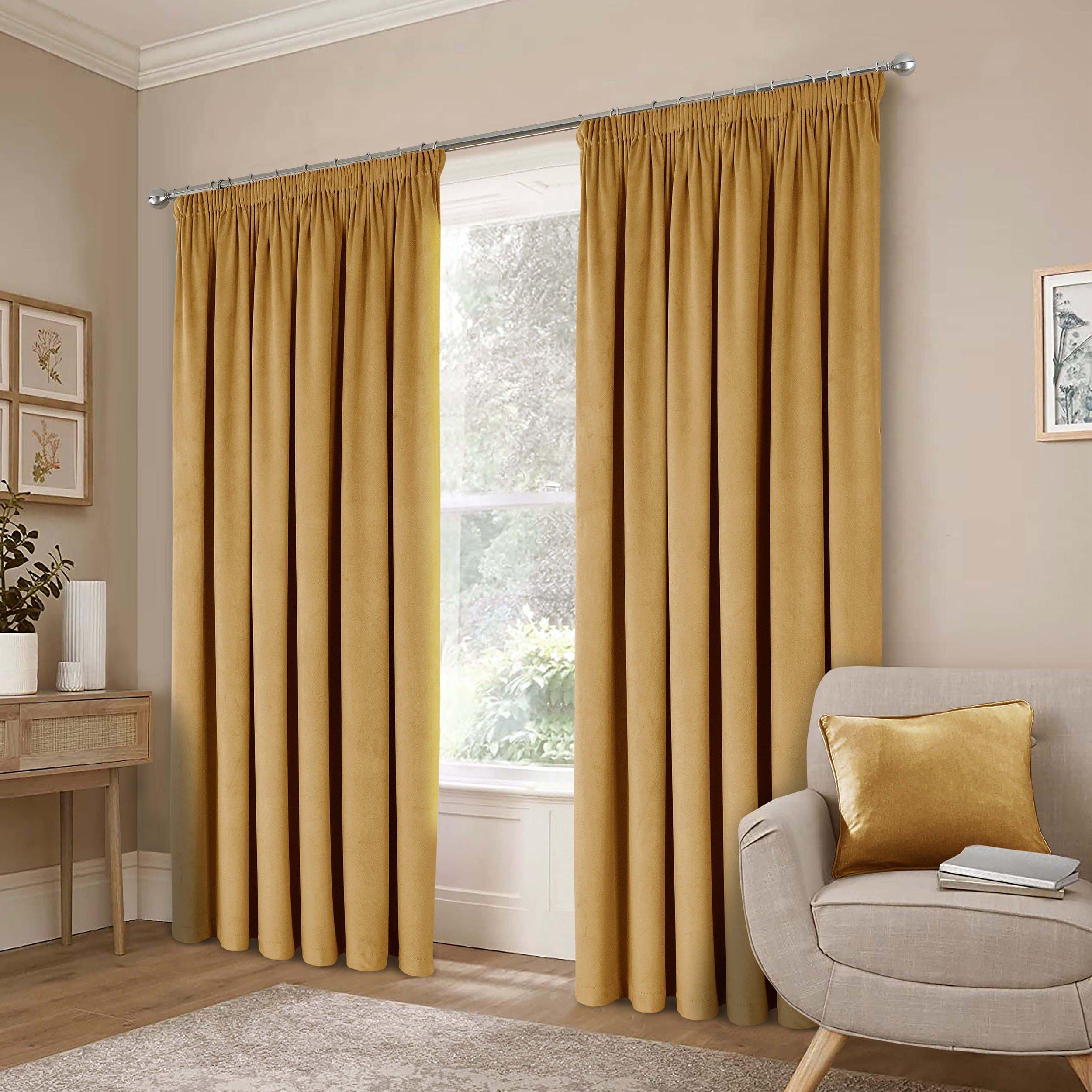Gold - Alan Symonds - Montreal Taped Top Curtains - 1